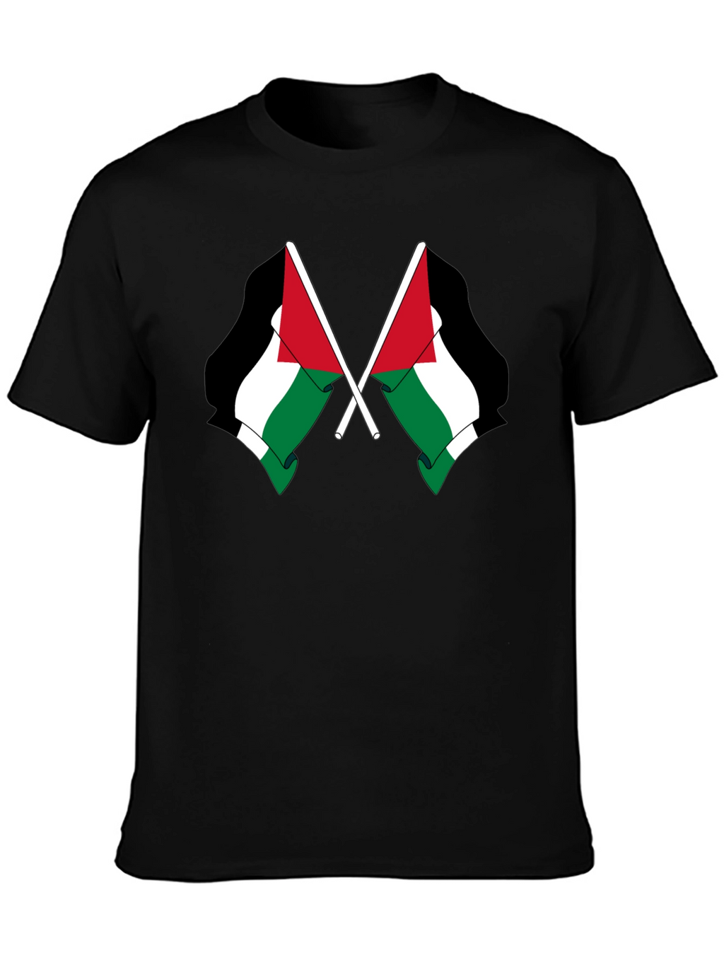 Palestine Flag T-Shirt - Mens Black Tee