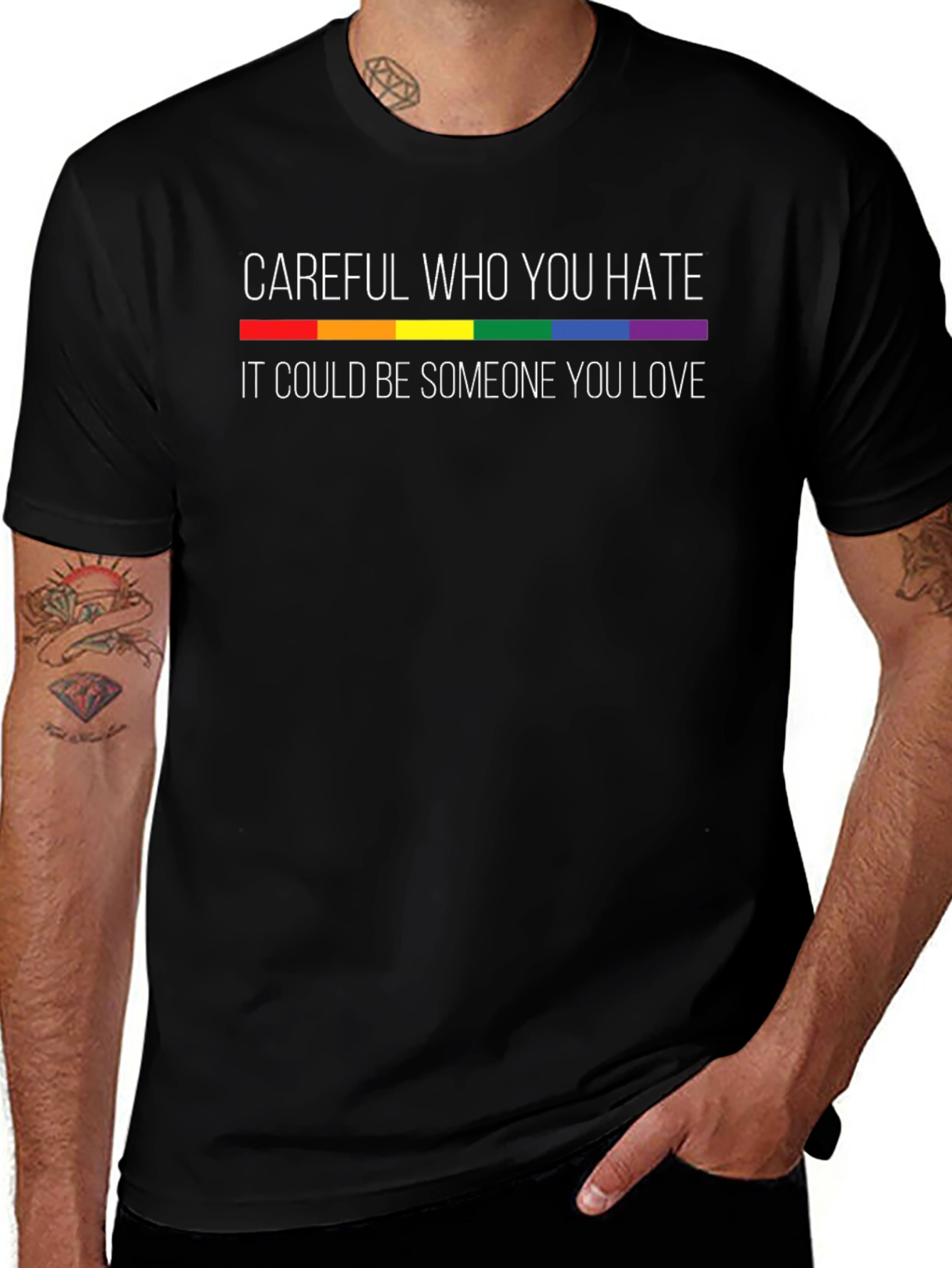 Careful Who You Hate LGBTQ Pride T-Shirt