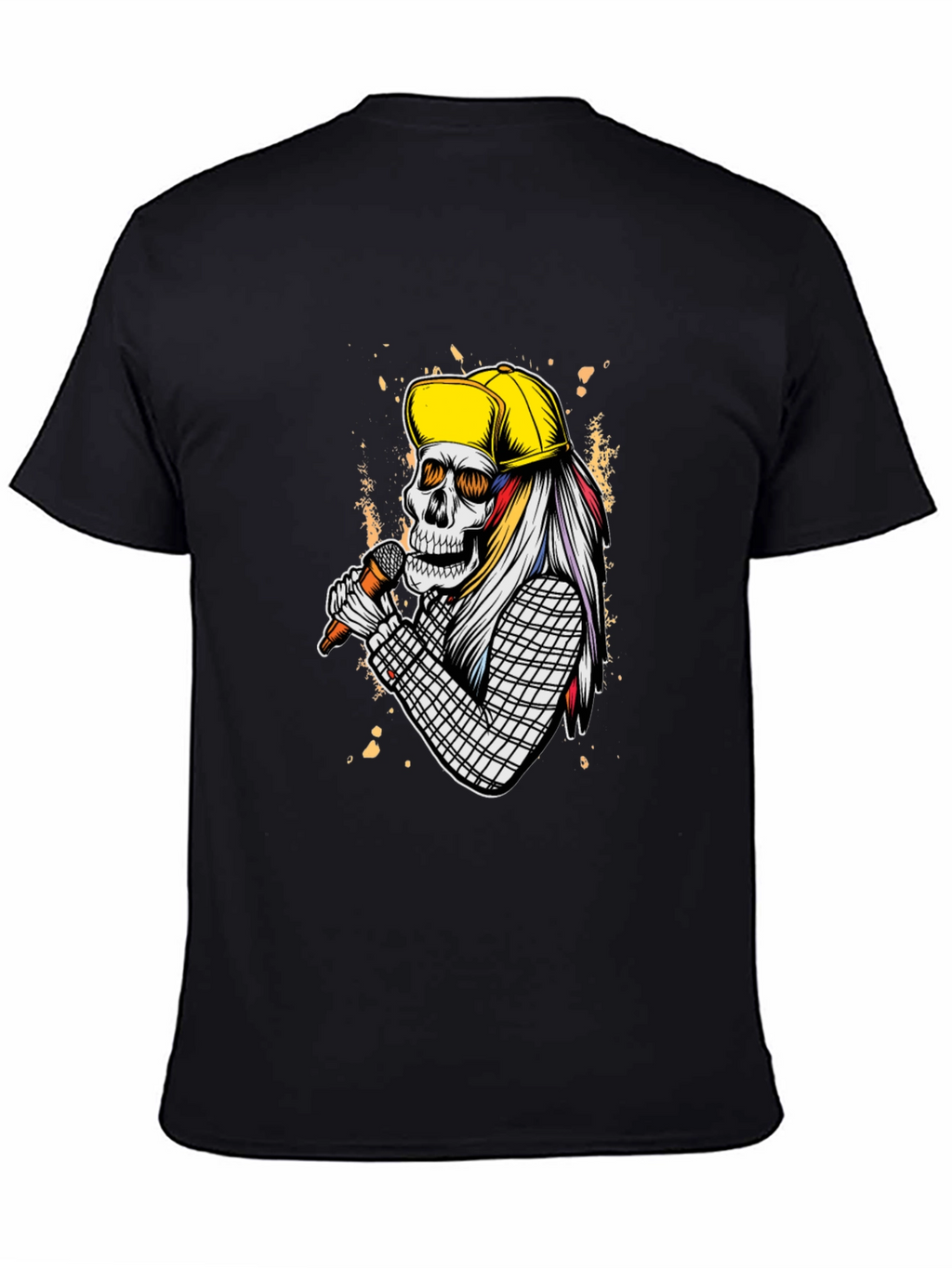 Skull Singer Graphic T-Shirt - Rock On!