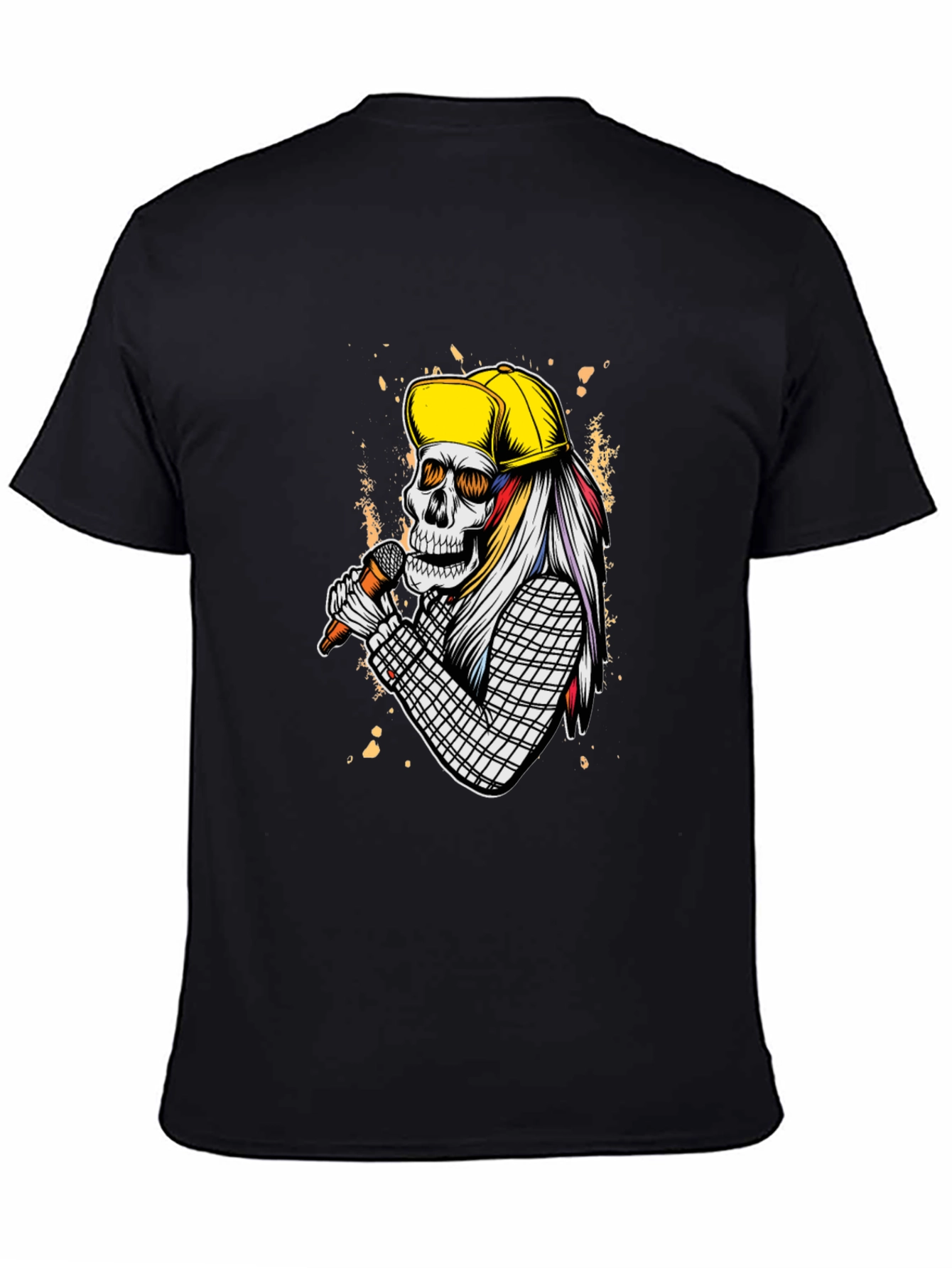 Skull Singer Graphic T-Shirt - Rock On!