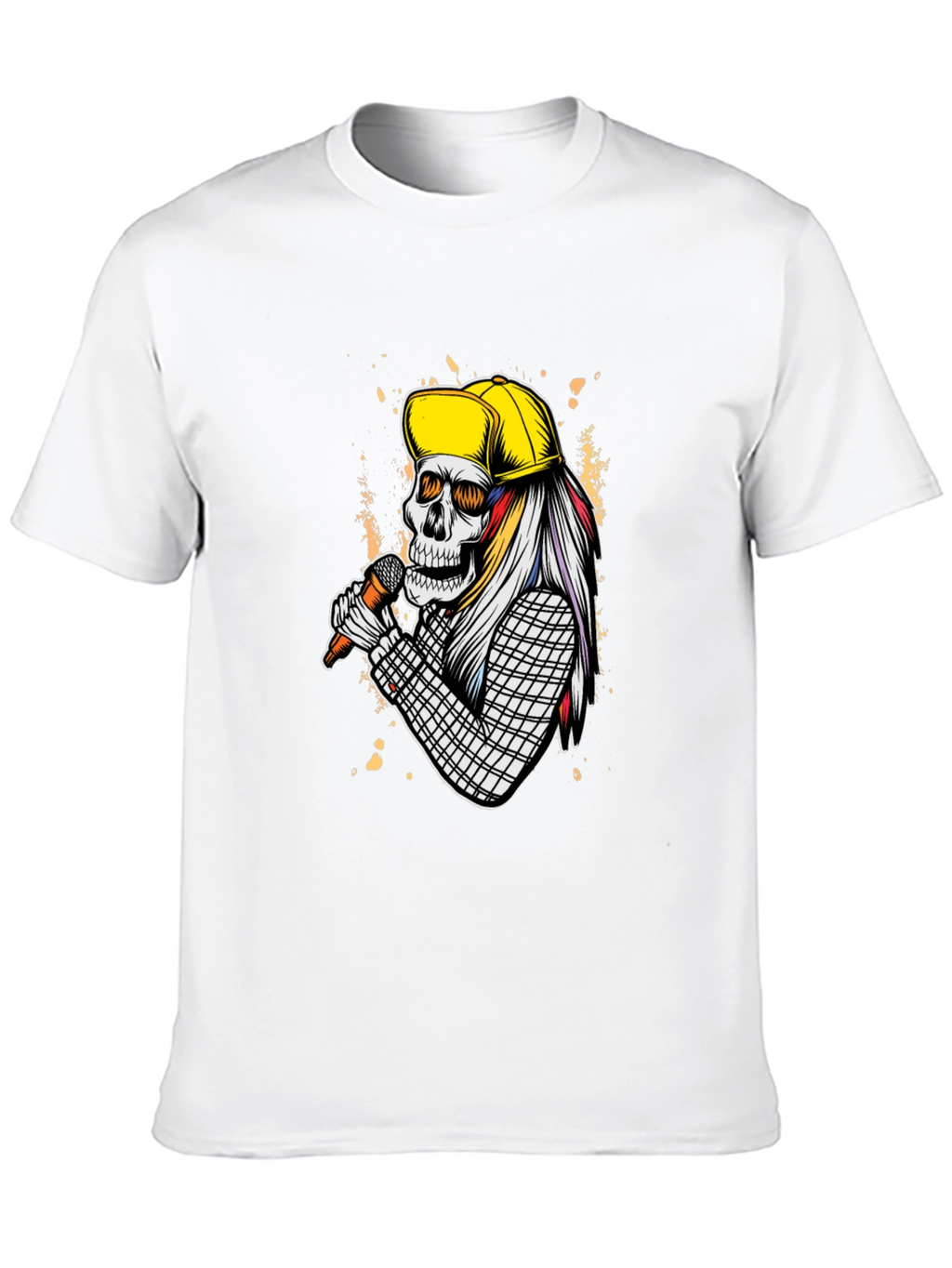 Skull Singer Graphic T-Shirt - Rock On!