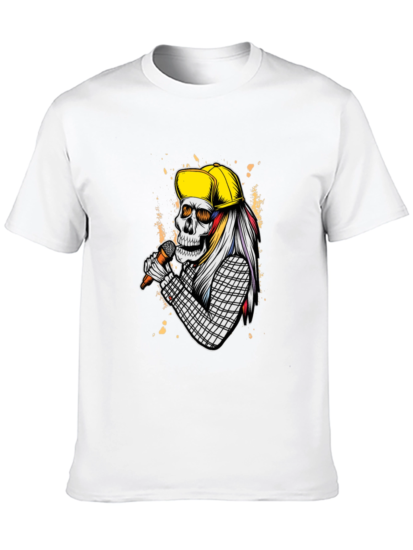 Skull Singer Graphic T-Shirt - Rock On!