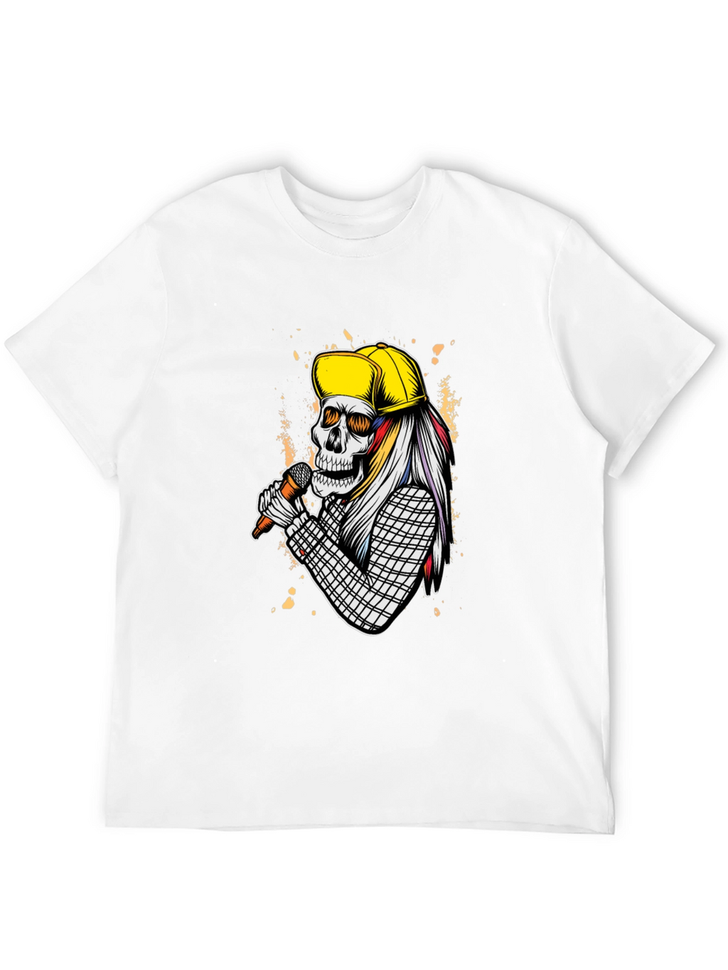Skull Singer Graphic T-Shirt - Rock On!