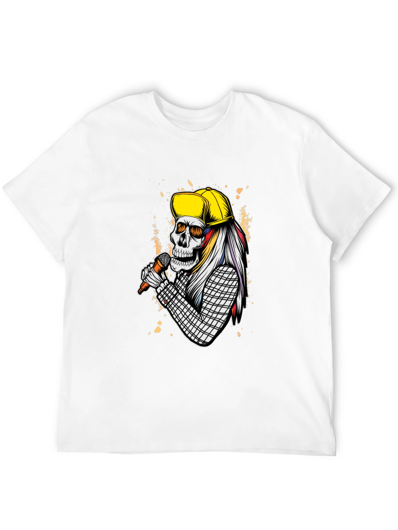 Skull Singer Graphic T-Shirt - Rock On!