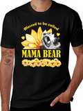 Blessed Mama Bear Sunflower Graphic Tee