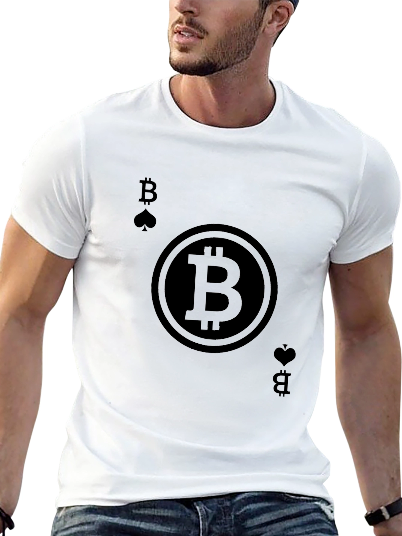 Bitcoin Ace T-Shirt - Crypto Card Design