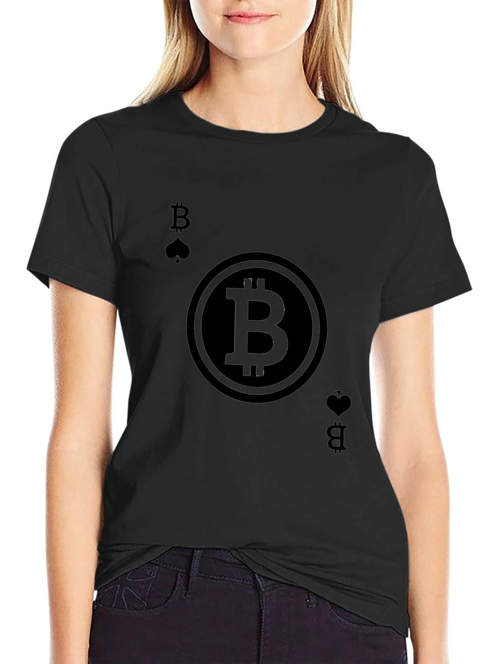 Bitcoin Ace T-Shirt - Crypto Card Design