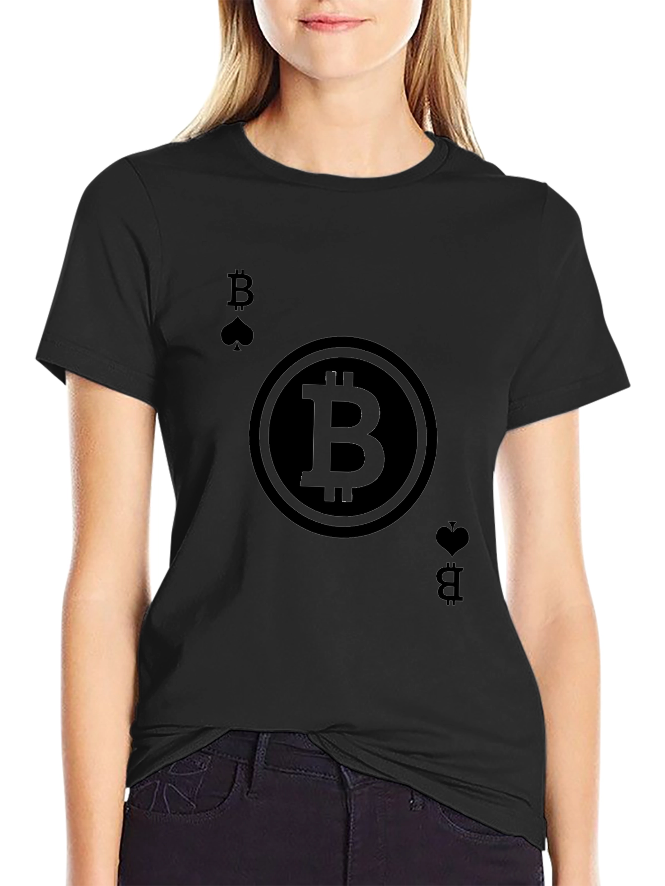Bitcoin Ace T-Shirt - Crypto Card Design