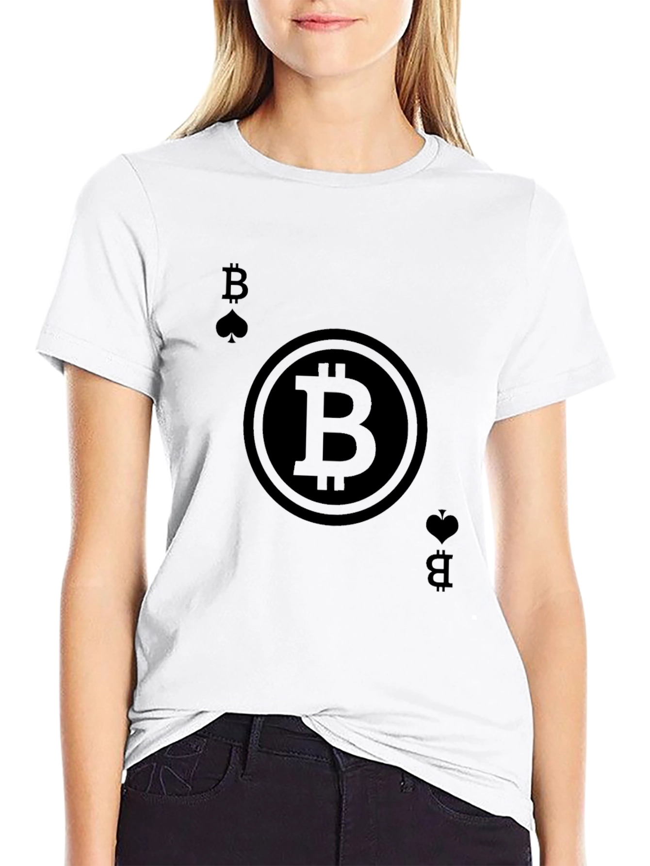 Bitcoin Ace T-Shirt - Crypto Card Design