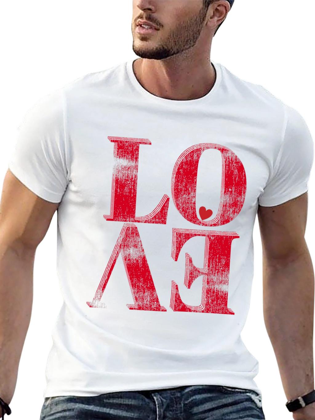 LOVE Graphic Tee - Heart Accent