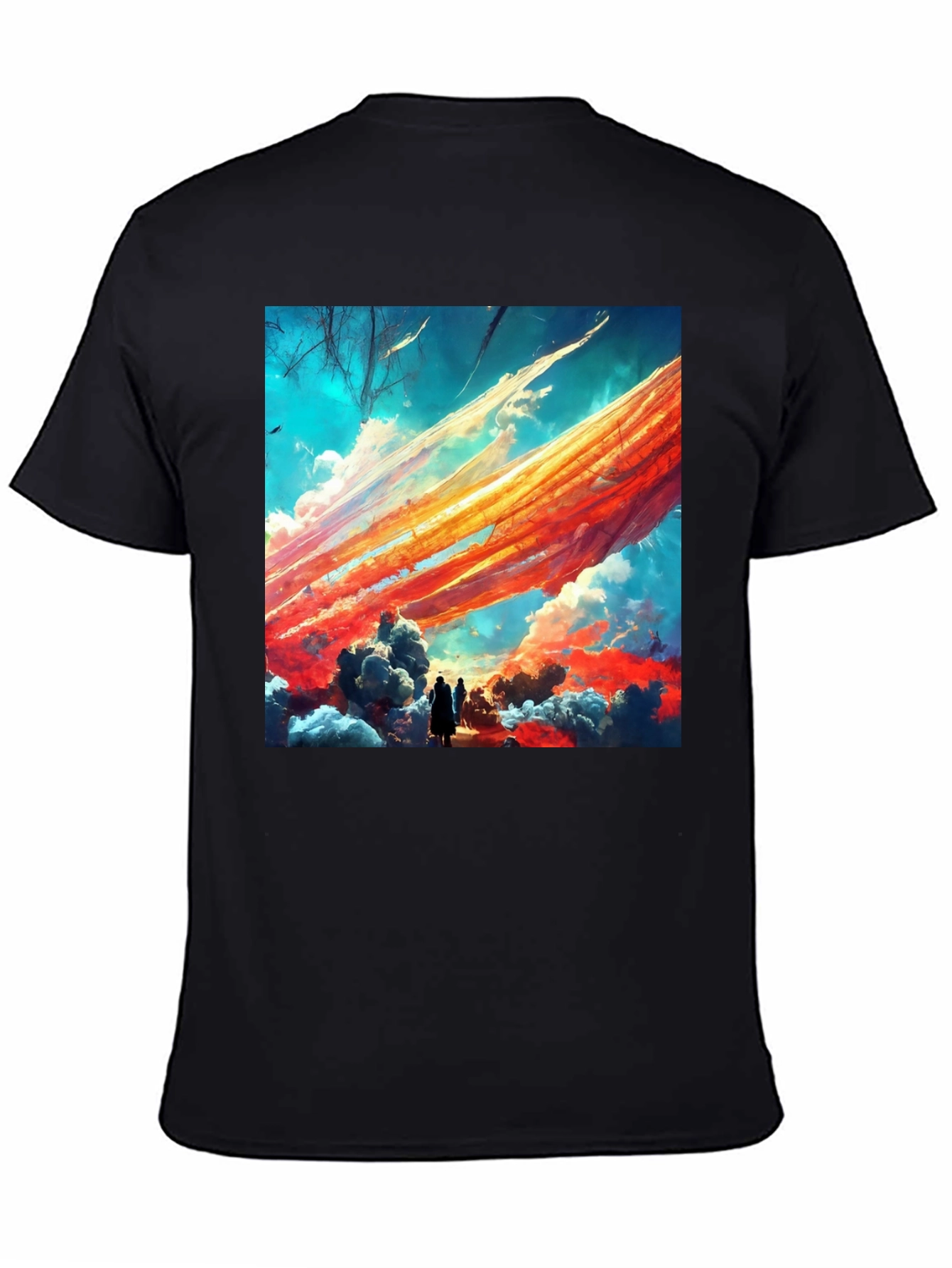 Artistic Sky Scene Black Tee