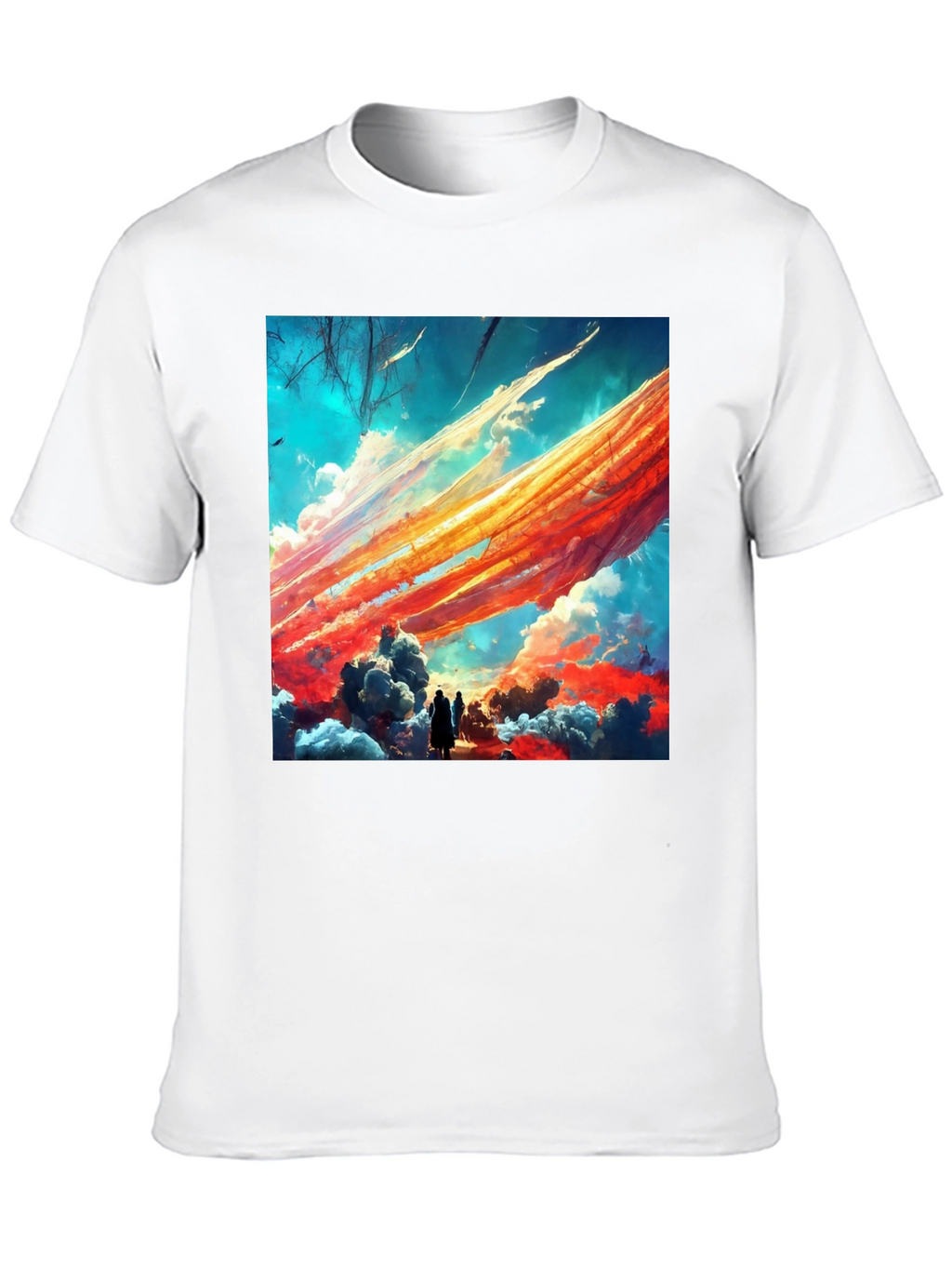 Artistic Sky Scene Black Tee