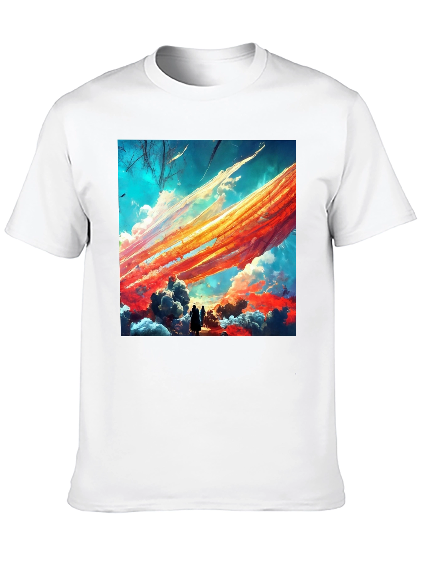 Artistic Sky Scene Black Tee