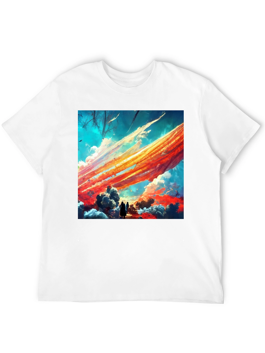 Artistic Sky Scene Black Tee