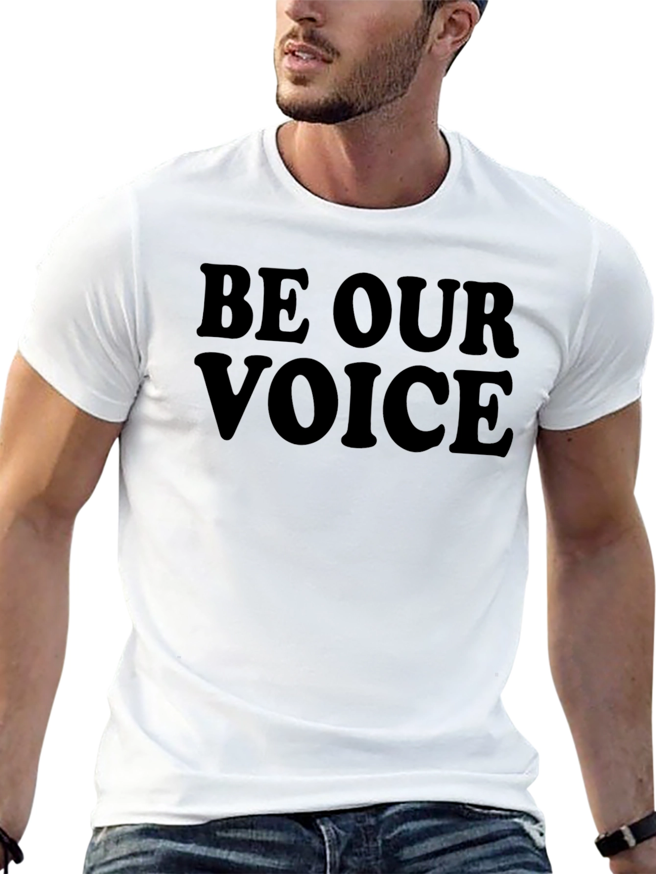 Be Our Voice Black Graphic Tee