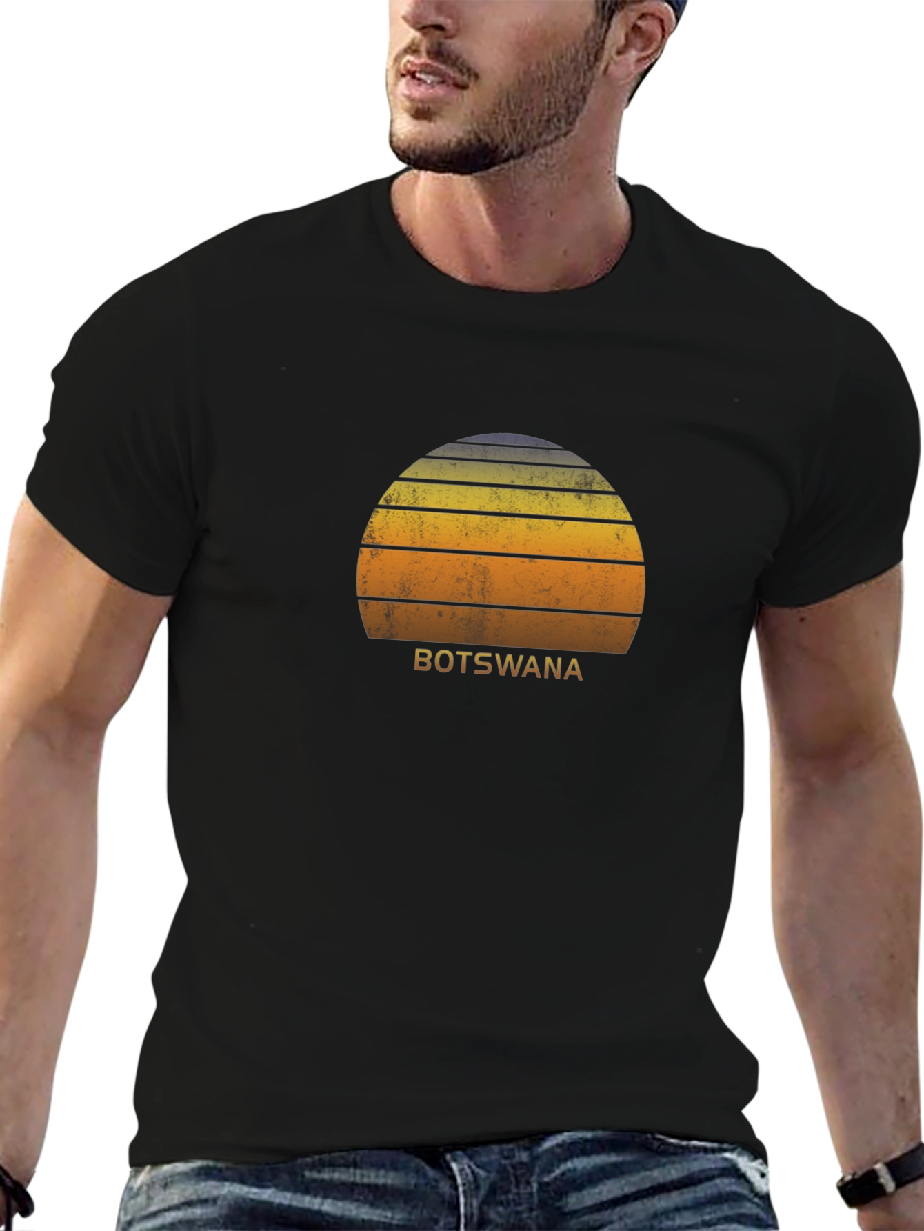 Vintage Botswana Sunset T-Shirt - Retro Graphic Tee