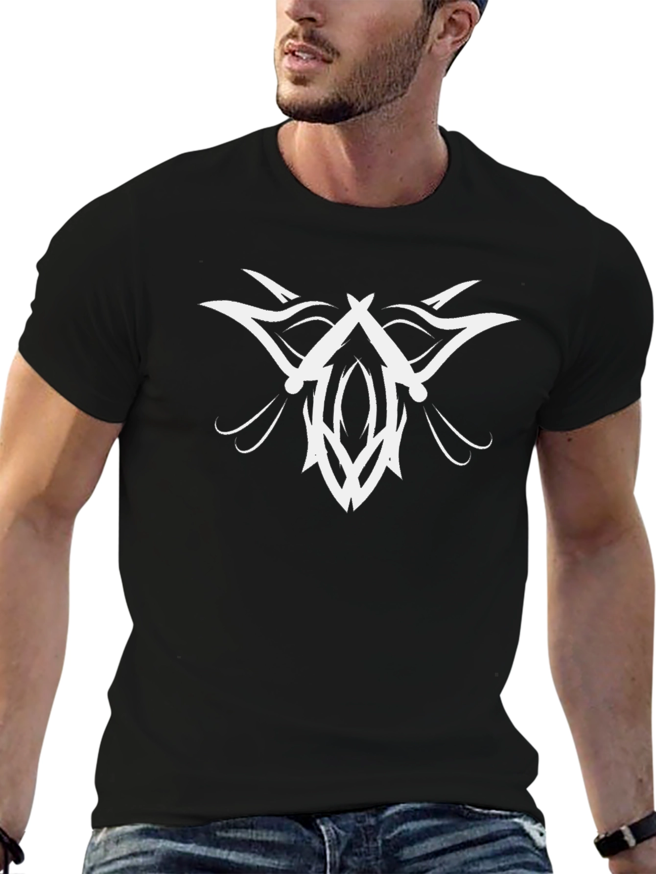 Tribal Tattoo Black T-Shirt Graphic Tee