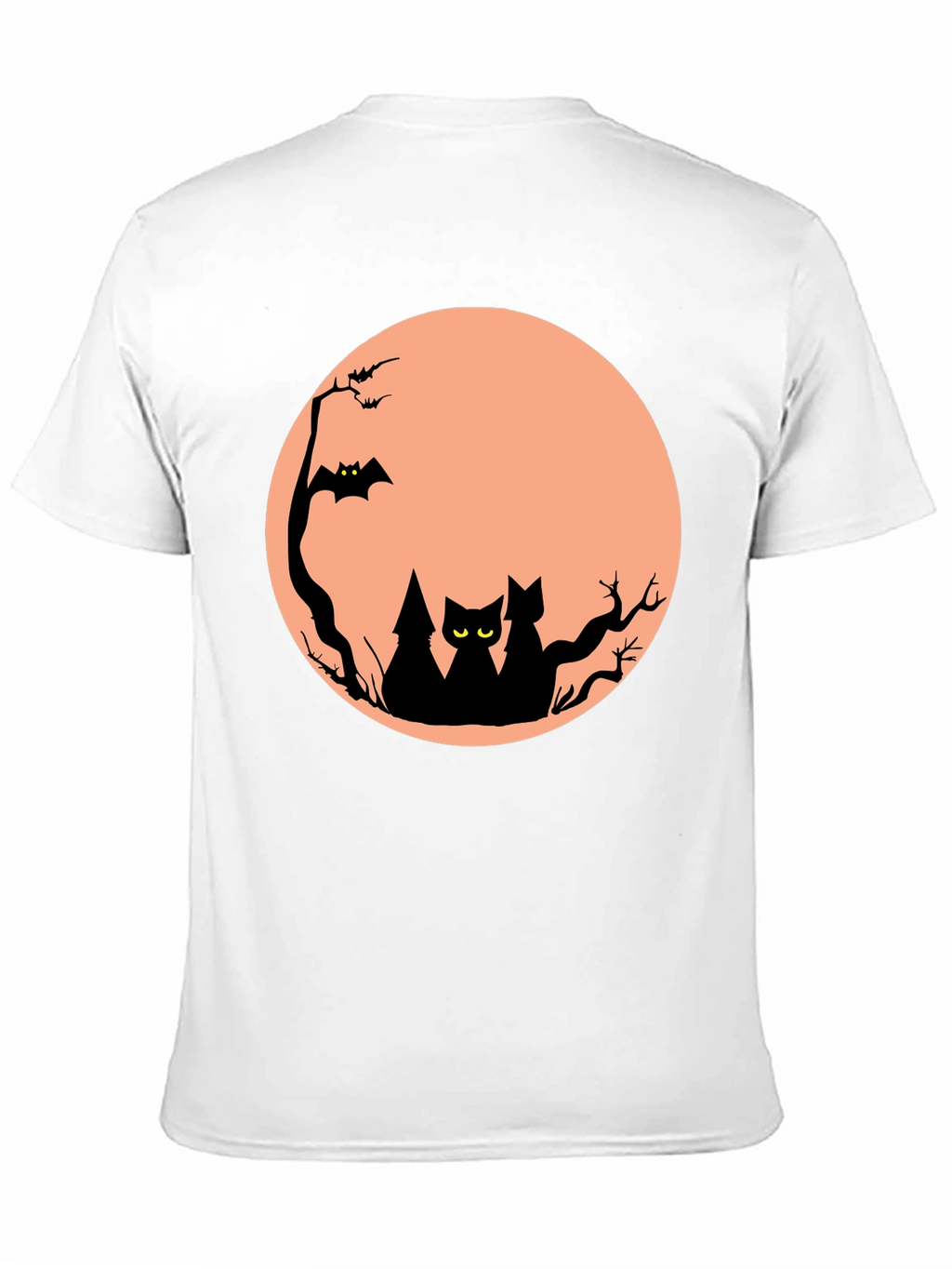 Halloween Cat Moon Graphic T-Shirt