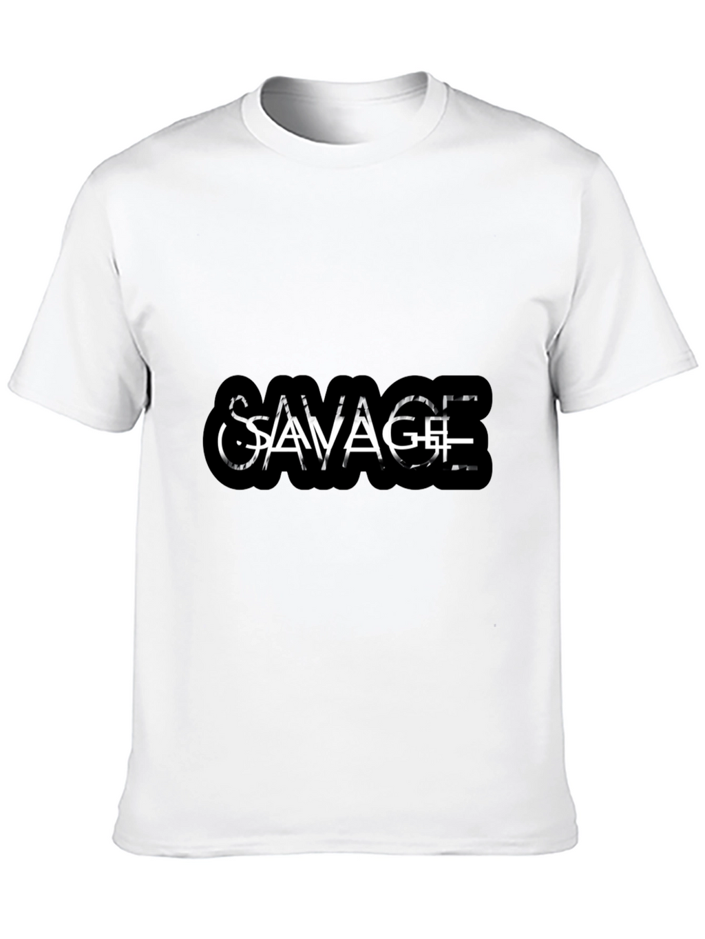Savage Graphic Tee - Black Cotton Casual Wear