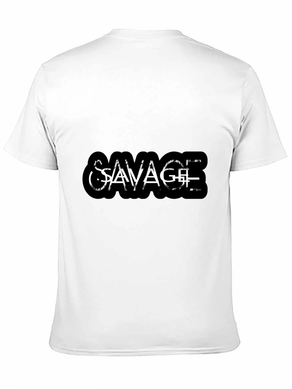 Savage Graphic Tee - Black Cotton Casual Wear