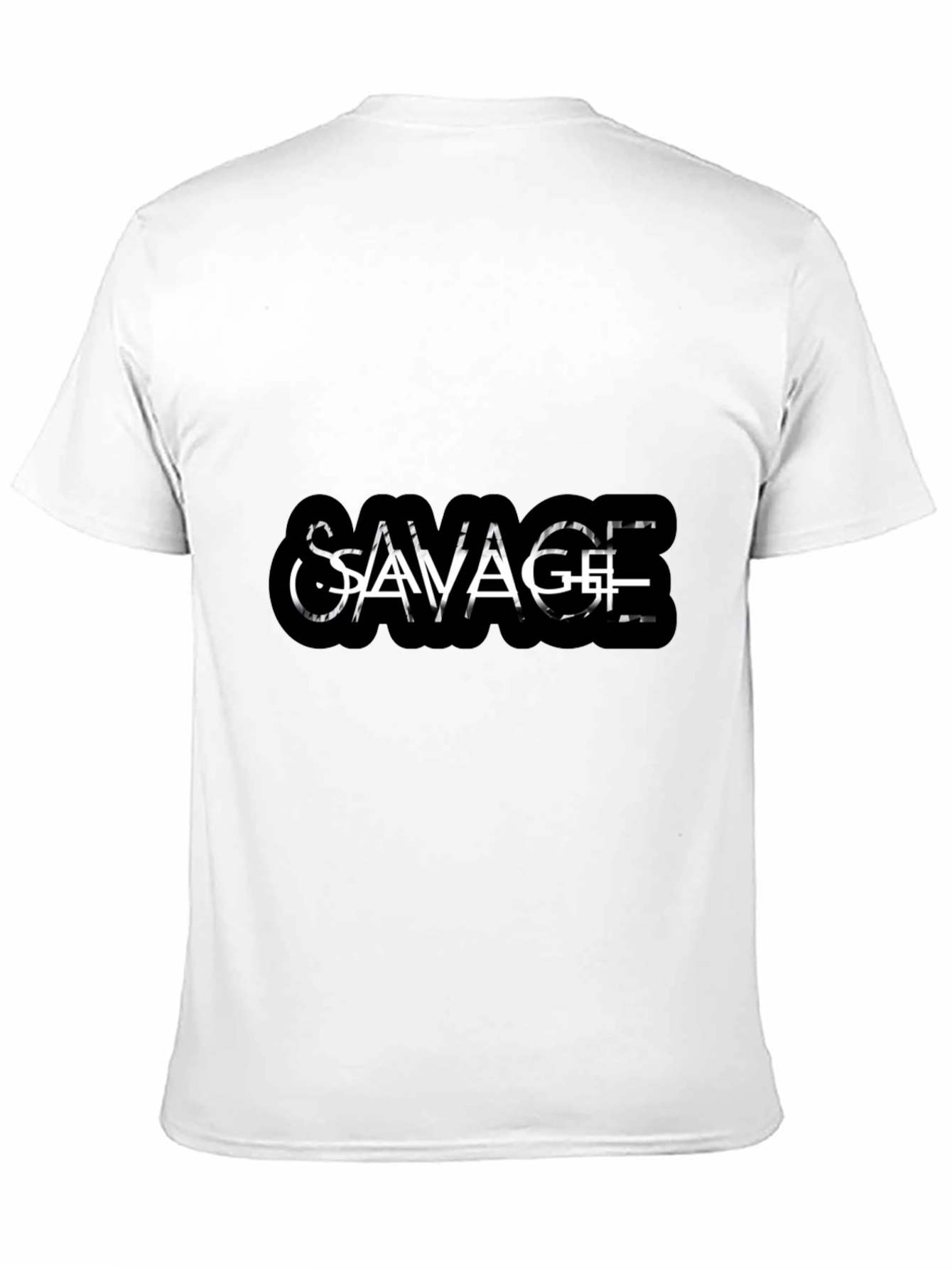 Savage Graphic Tee - Black Cotton Casual Wear