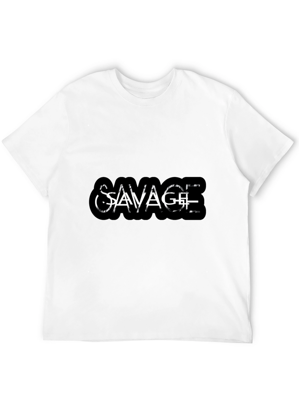 Savage Graphic Tee - Black Cotton Casual Wear