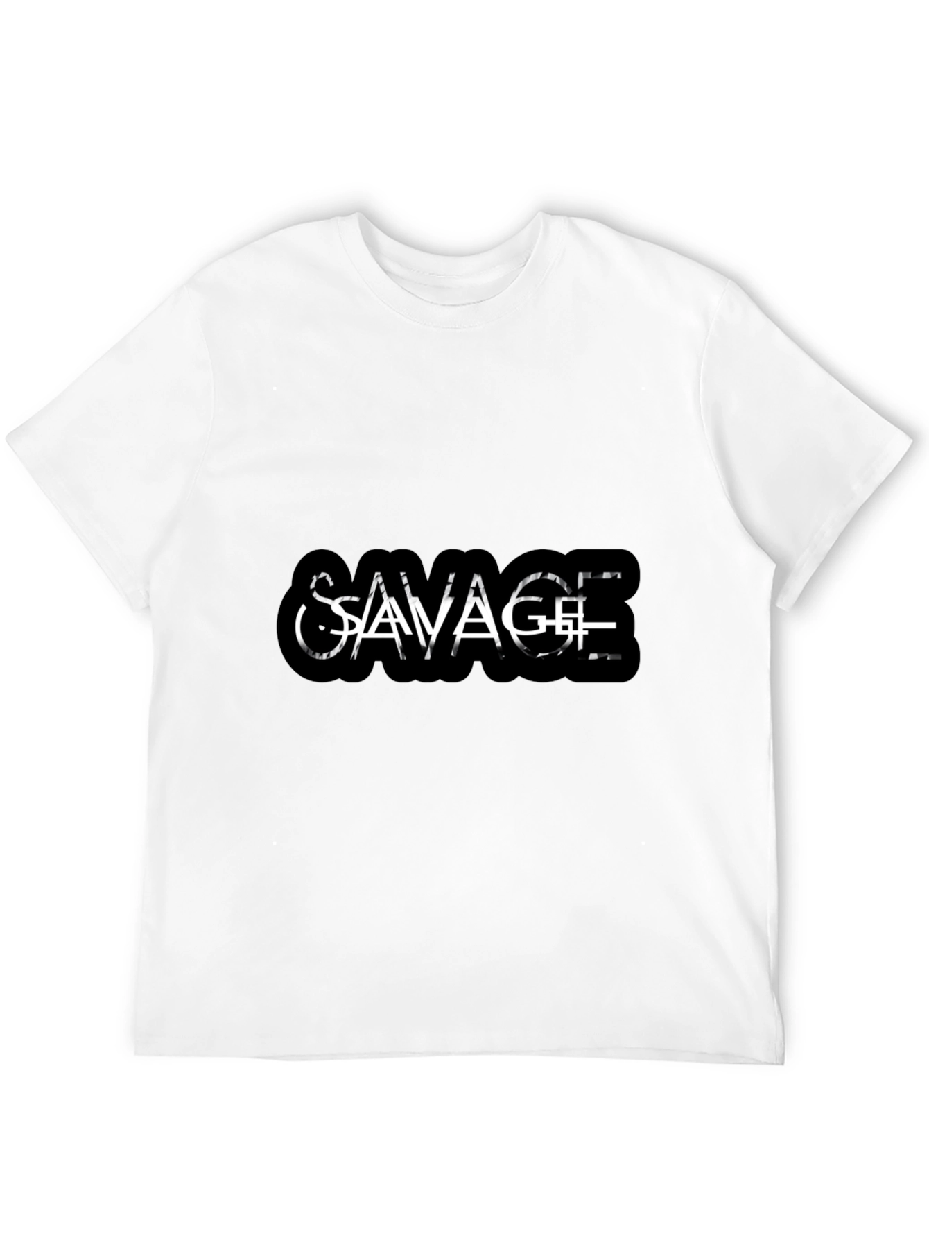 Savage Graphic Tee - Black Cotton Casual Wear