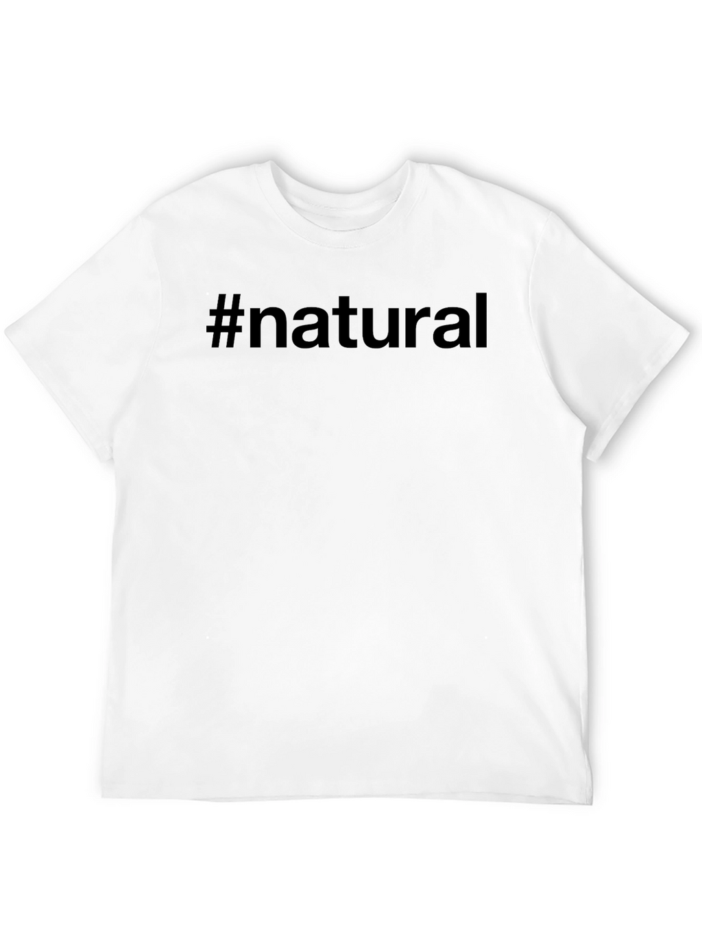#Natural Black Crew Neck T-Shirt for Men