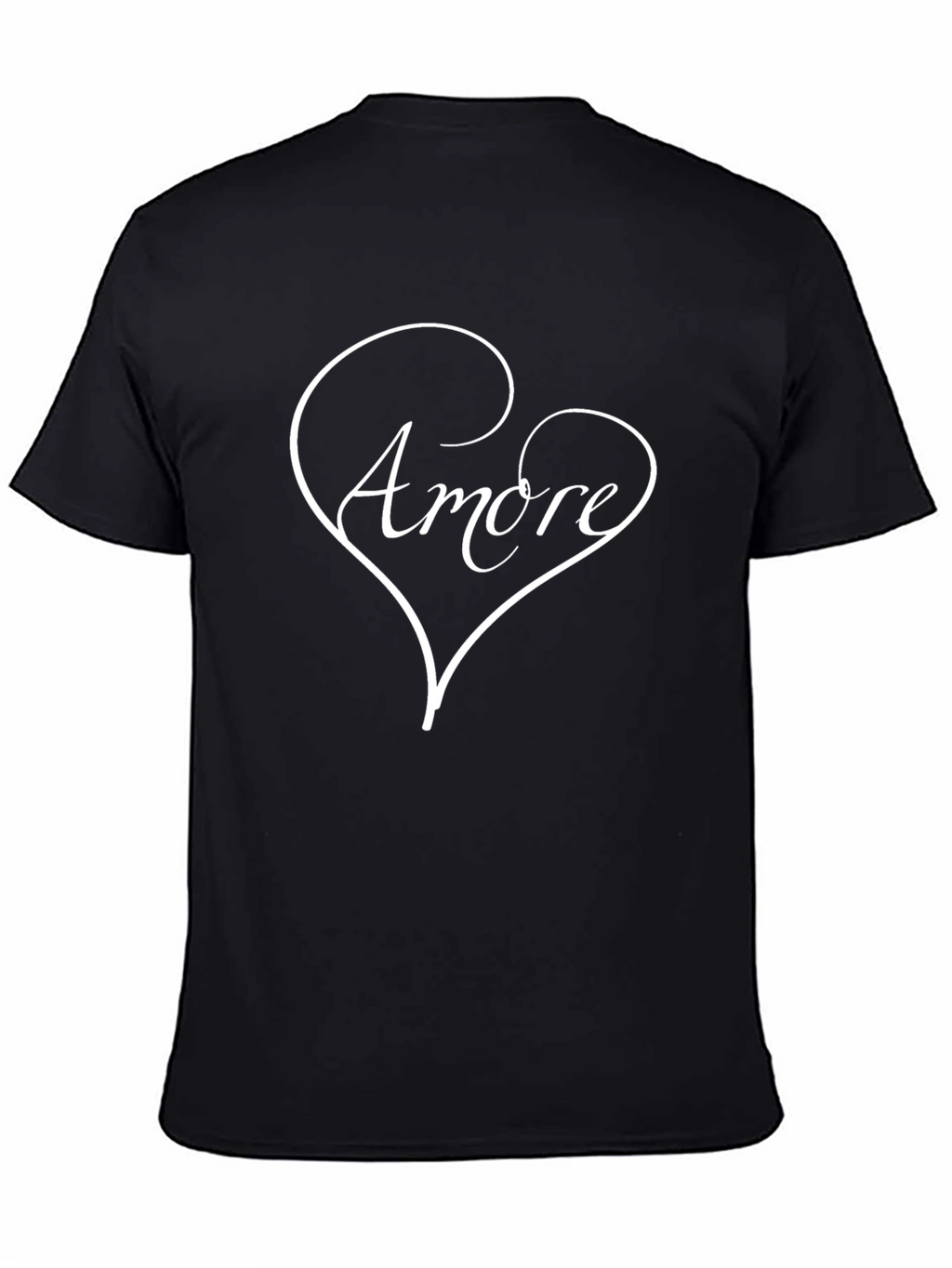 Amore Heart Graphic Tee - Black