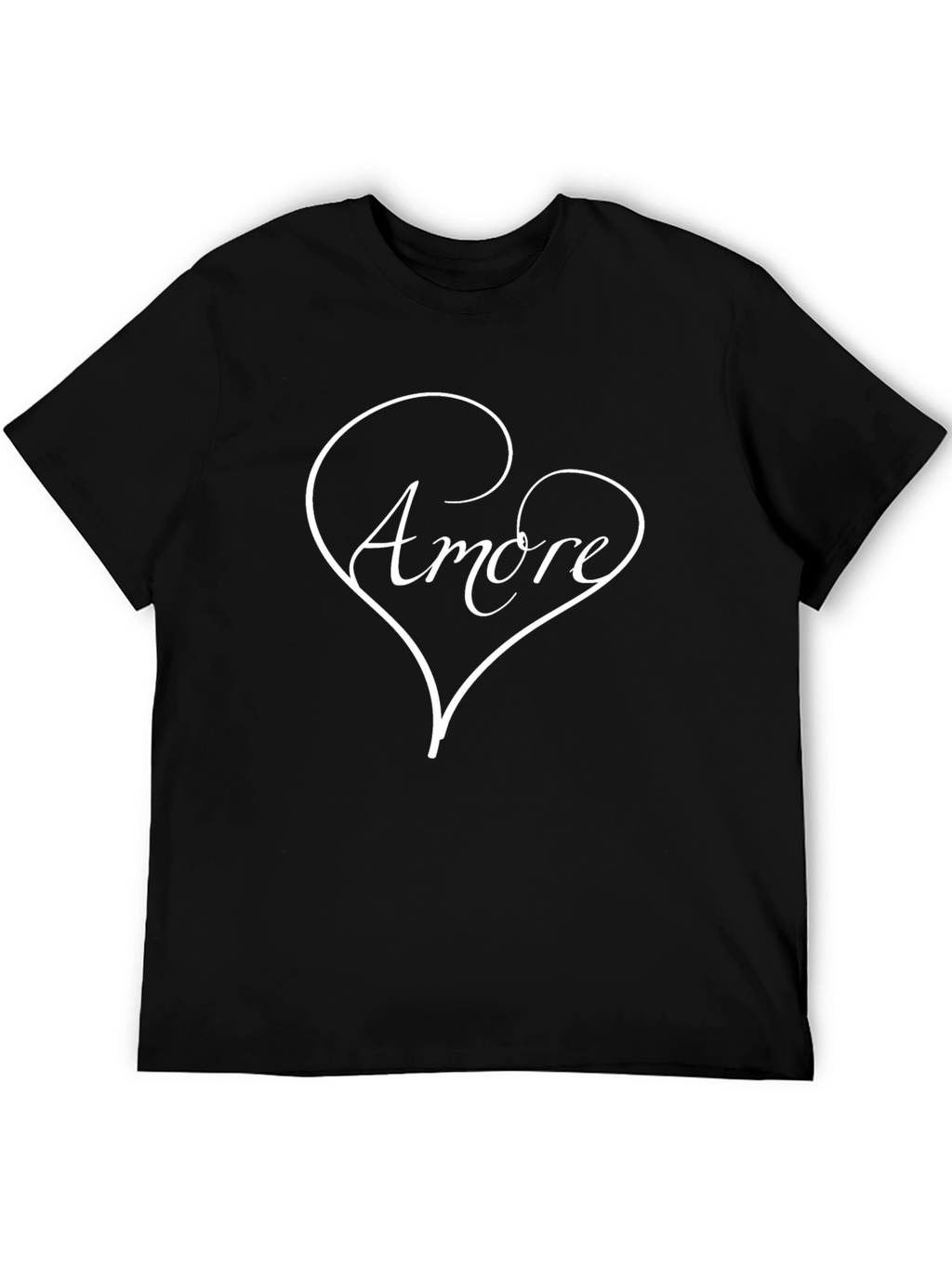 Amore Heart Graphic Tee - Black