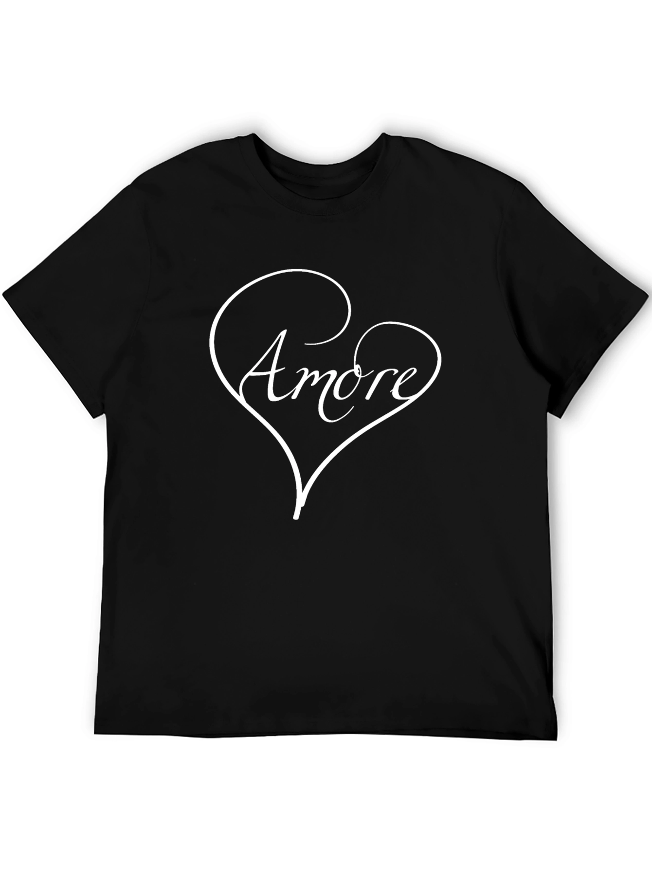 Amore Heart Graphic Tee - Black