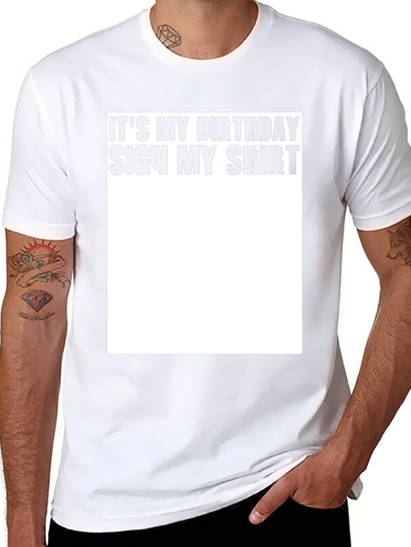 Its My Birthday Sign My Shirt - Black T-Shirt