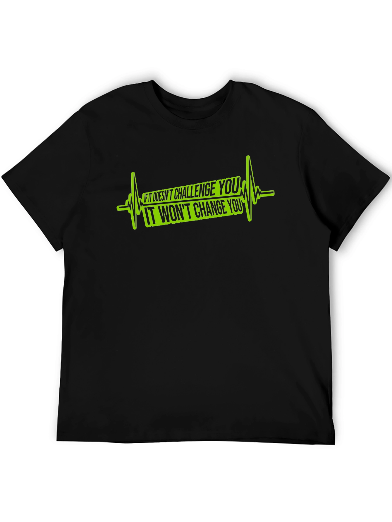 Challenge Changes You Black Graphic T-Shirt