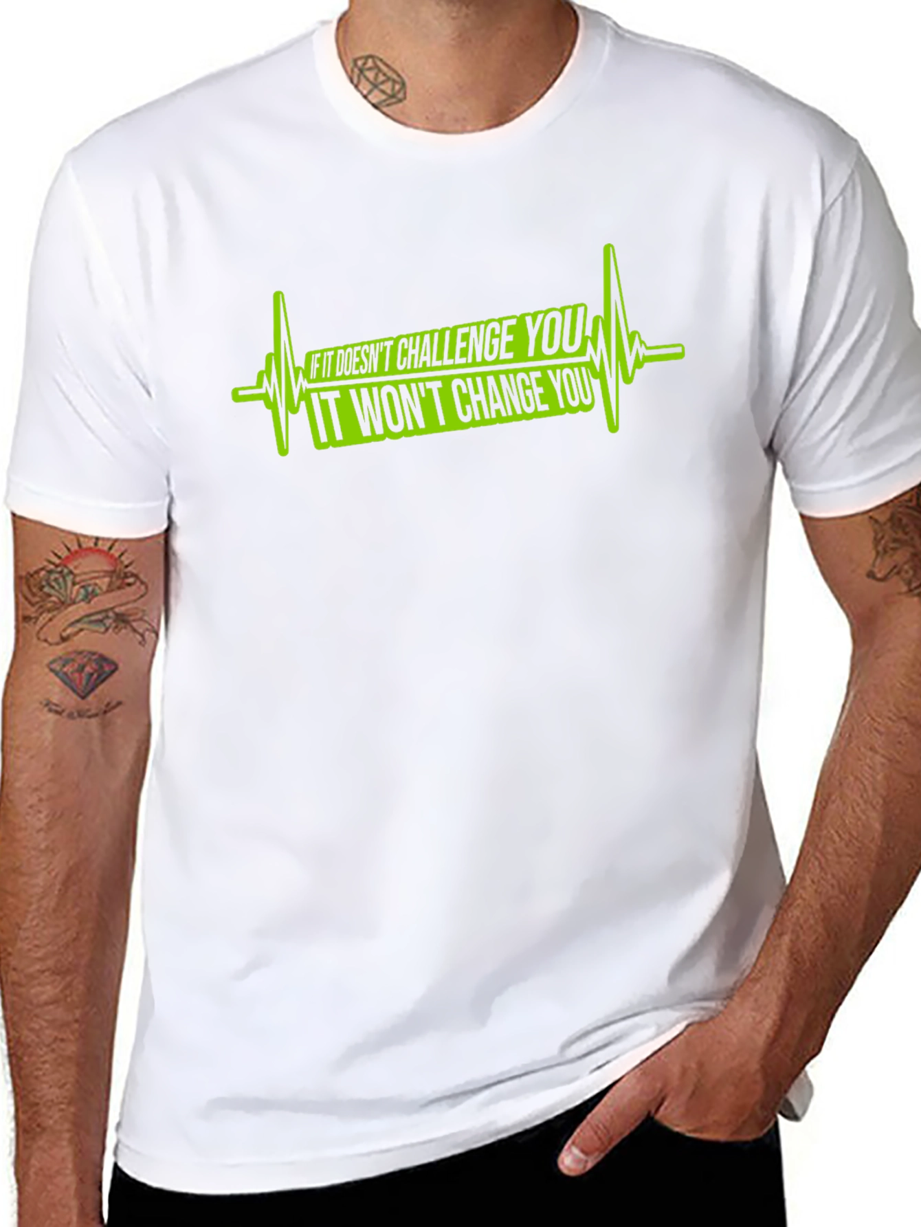 Challenge Changes You Black Graphic T-Shirt