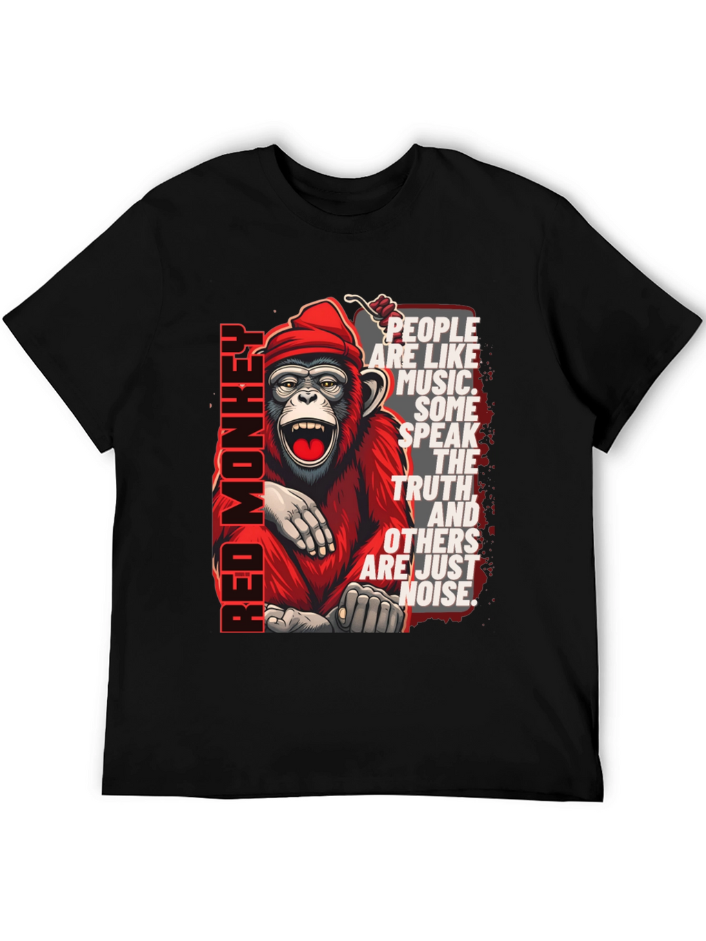Red Monkey Graphic T-Shirt - Speak the Truth