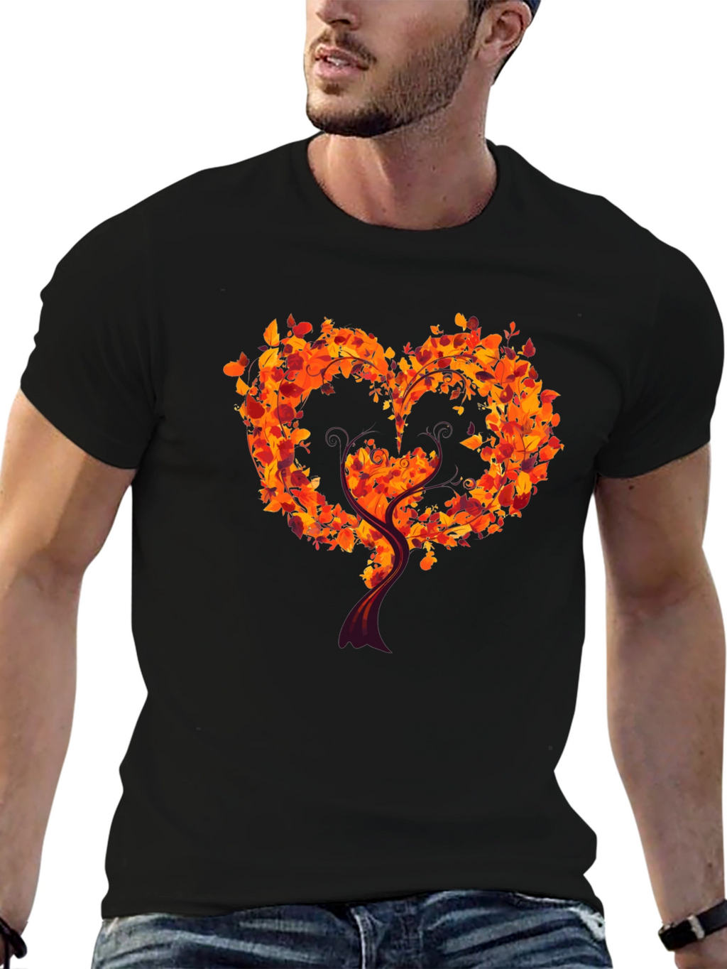 Autumn Heart Tree Graphic Tee