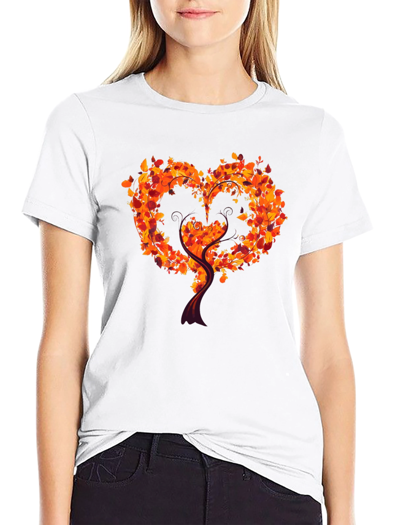 Autumn Heart Tree Graphic Tee