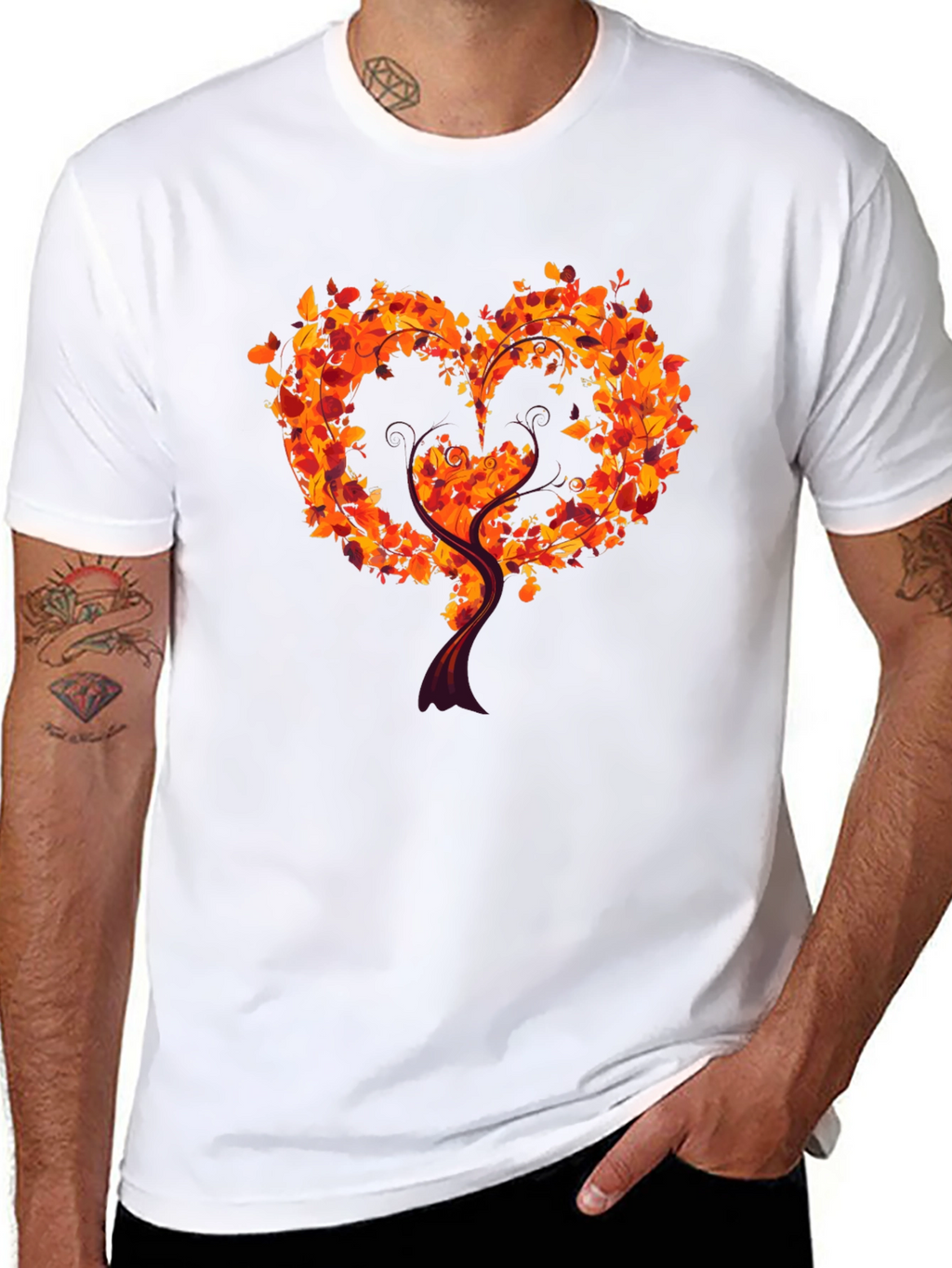 Autumn Heart Tree Graphic Tee