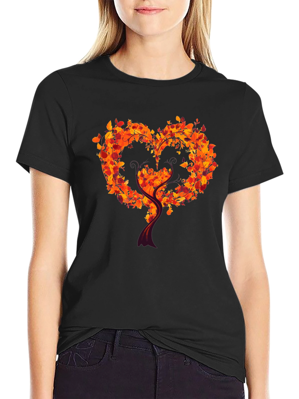 Autumn Heart Tree Graphic Tee