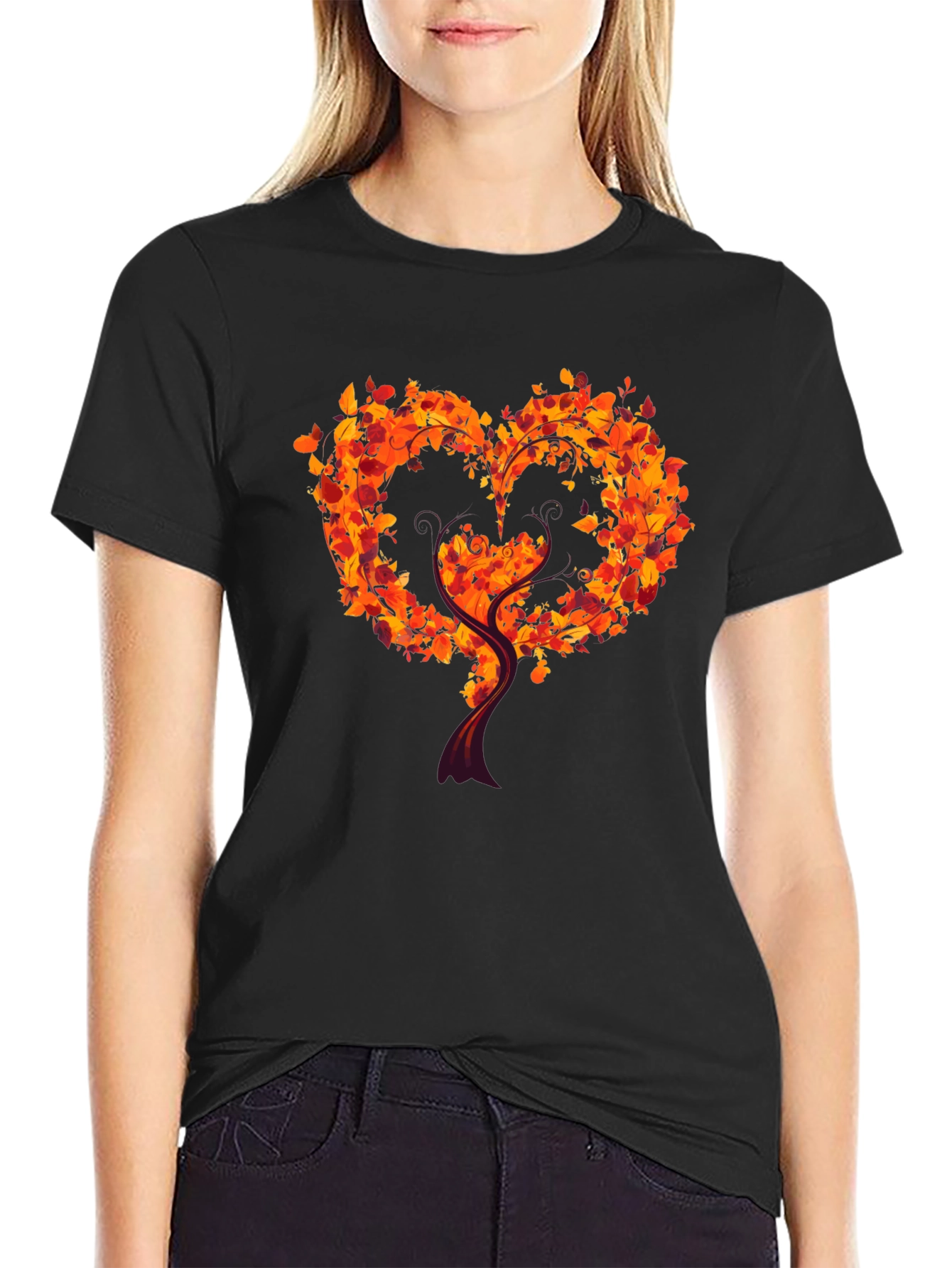 Autumn Heart Tree Graphic Tee