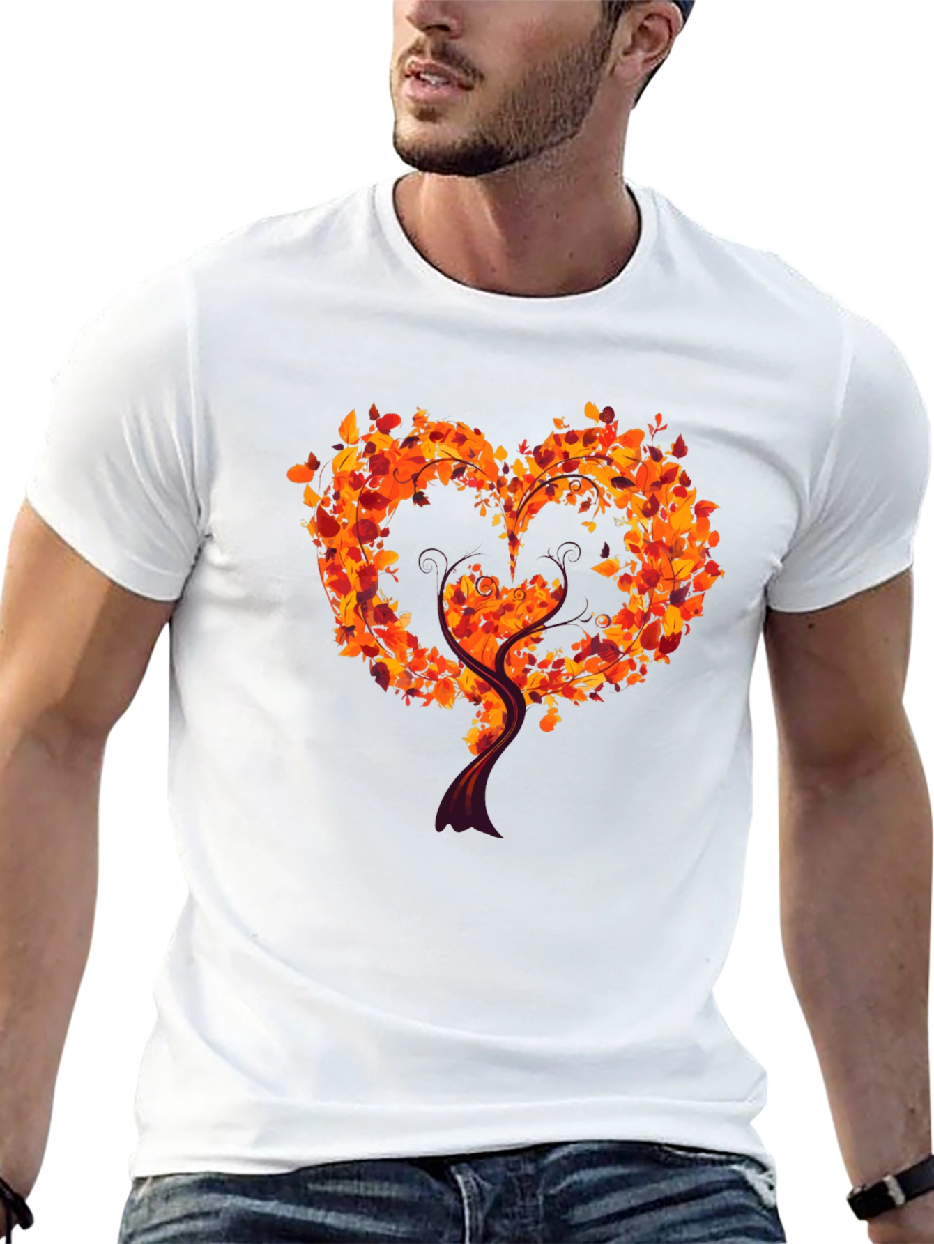 Autumn Heart Tree Graphic Tee