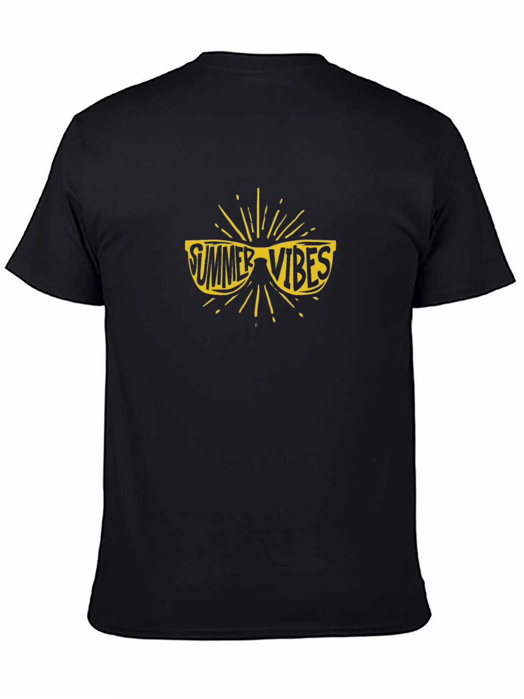 Summer Vibes Graphic Tee - Black Casual T-Shirt