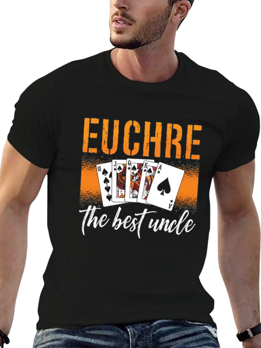 Euchre Best Uncle T-Shirt: Card Game Design