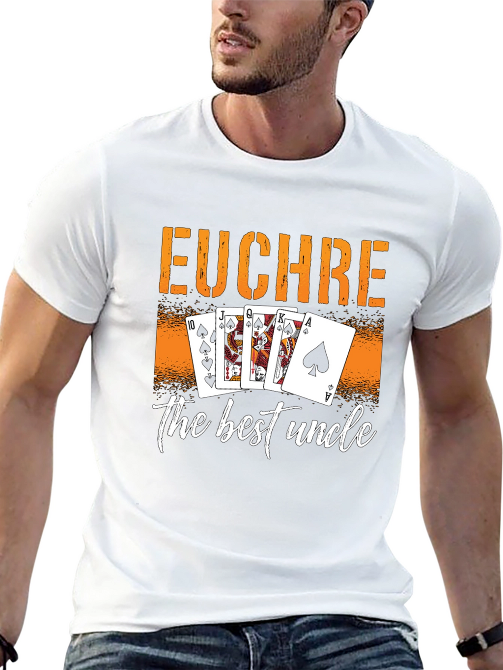 Euchre Best Uncle T-Shirt: Card Game Design