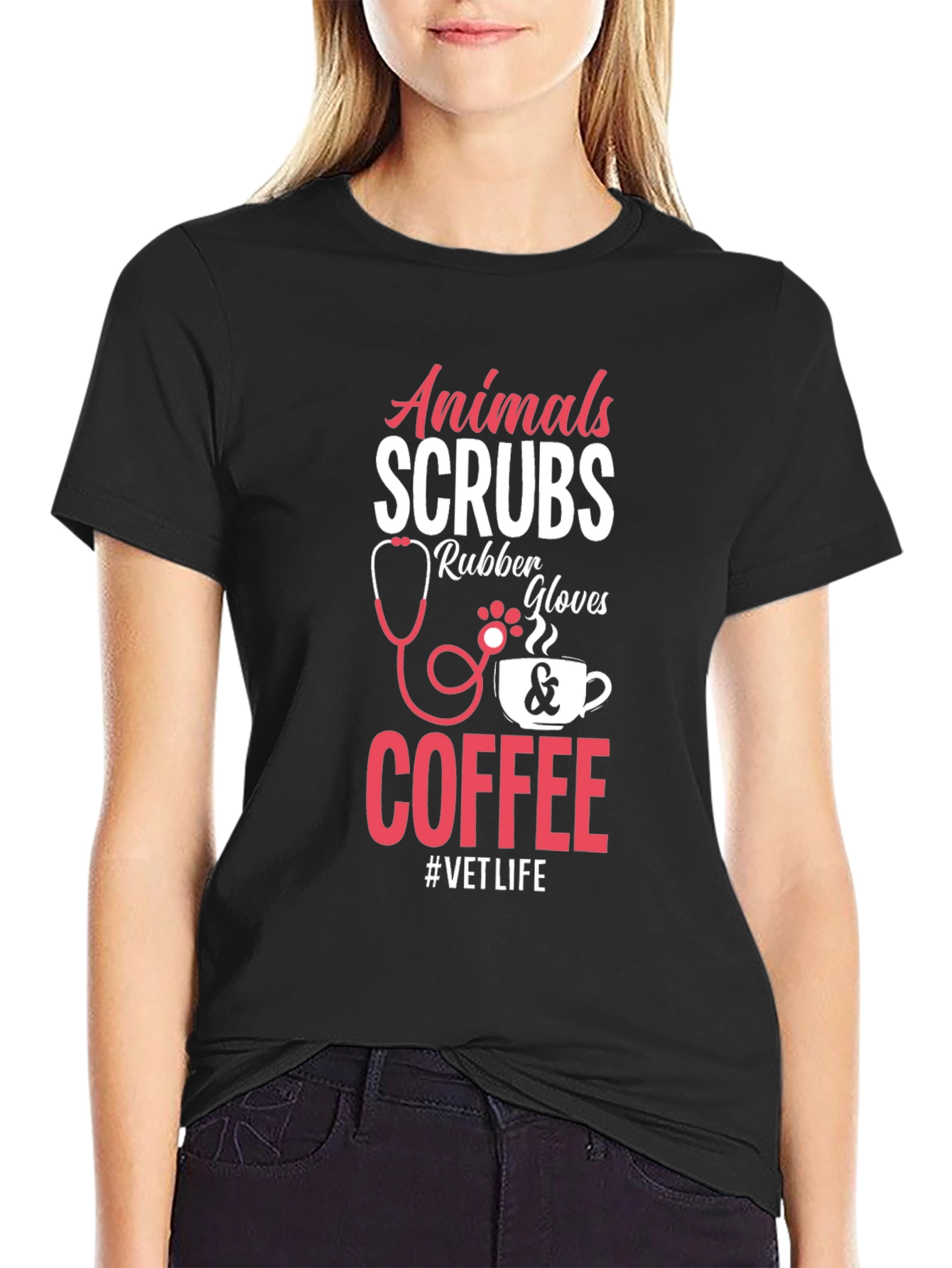 Vet Life T-Shirt - Animals Scrubs Coffee Tee