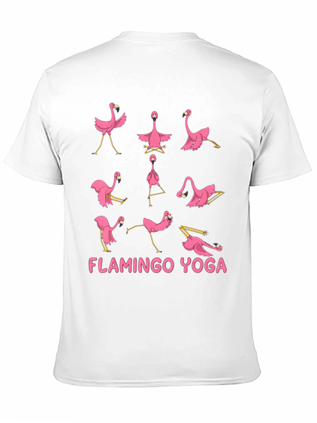 Flamingo Yoga T-Shirt - Mens Black Tee