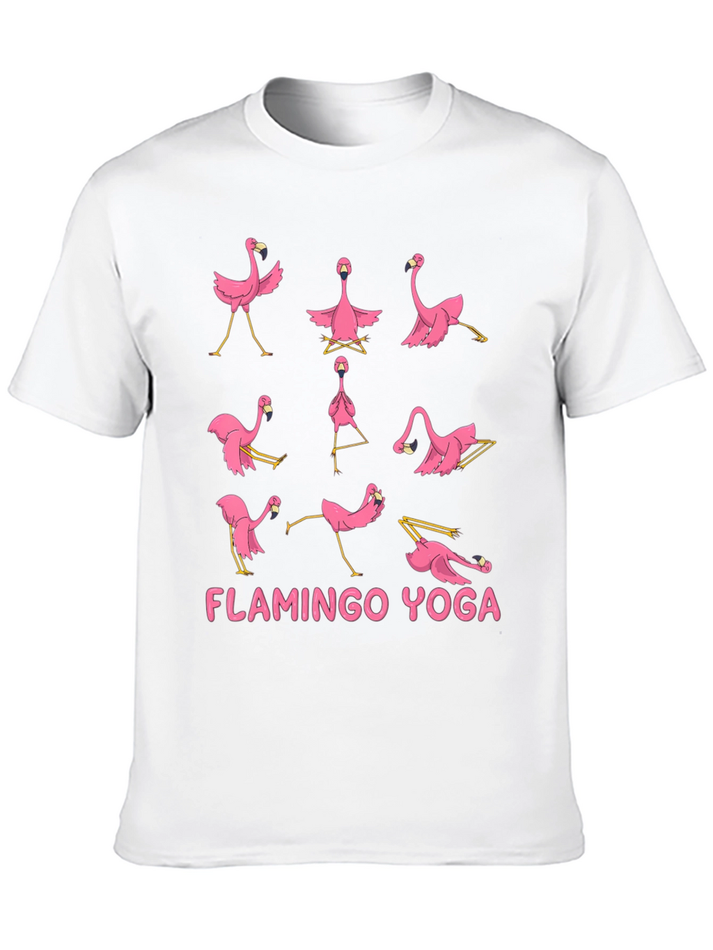 Flamingo Yoga T-Shirt - Mens Black Tee