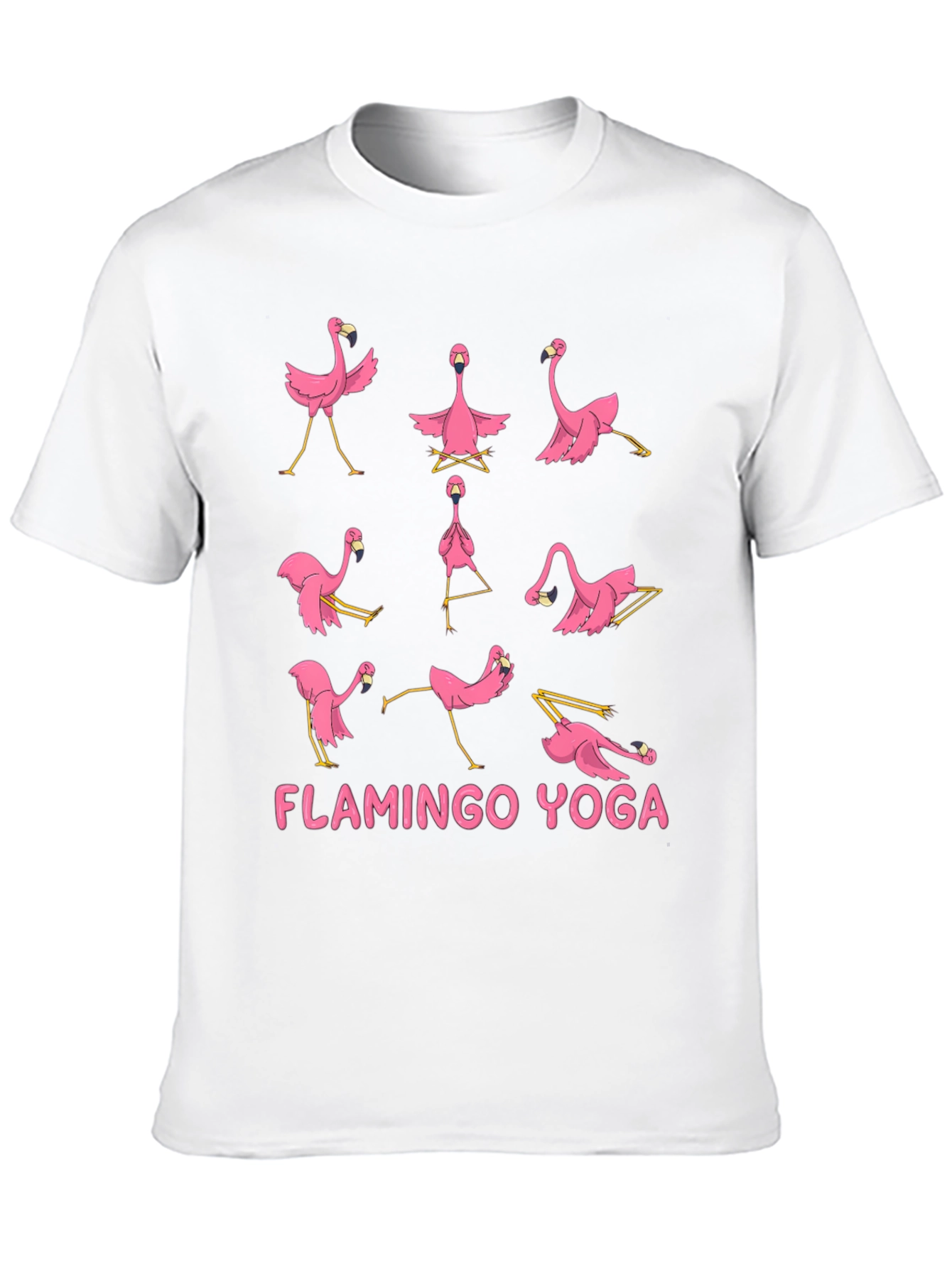Flamingo Yoga T-Shirt - Mens Black Tee