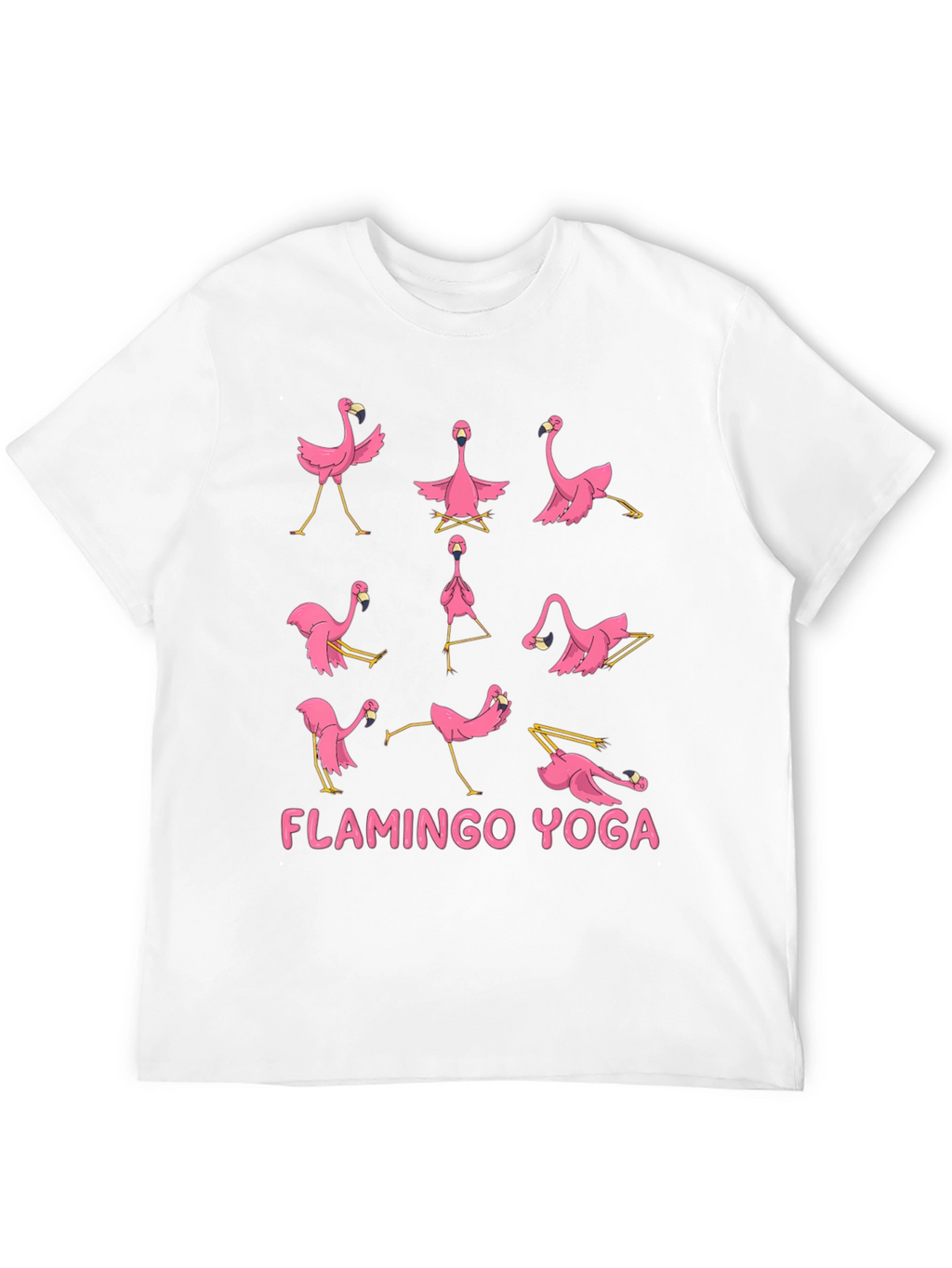 Flamingo Yoga T-Shirt - Mens Black Tee