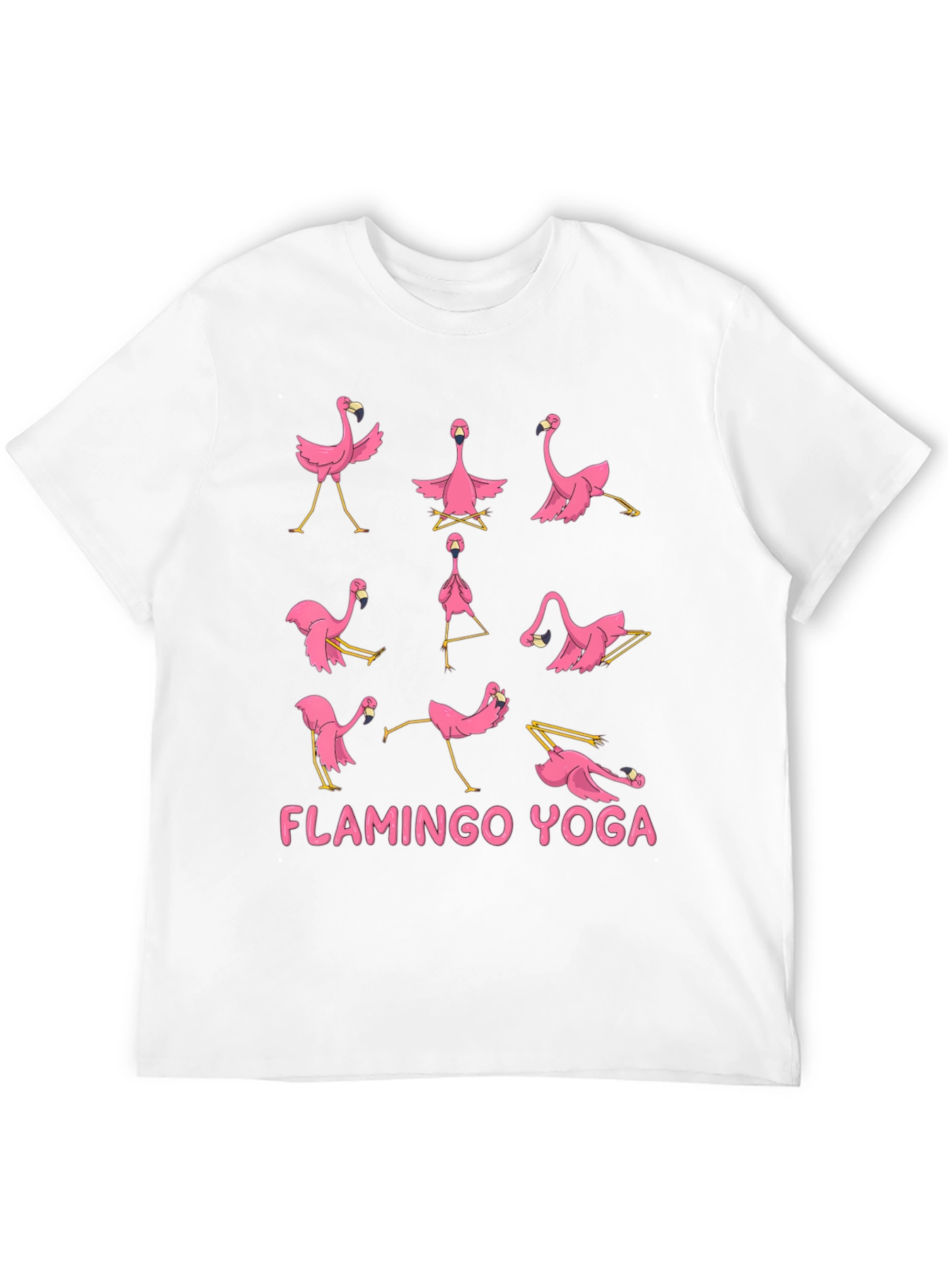 Flamingo Yoga T-Shirt - Mens Black Tee